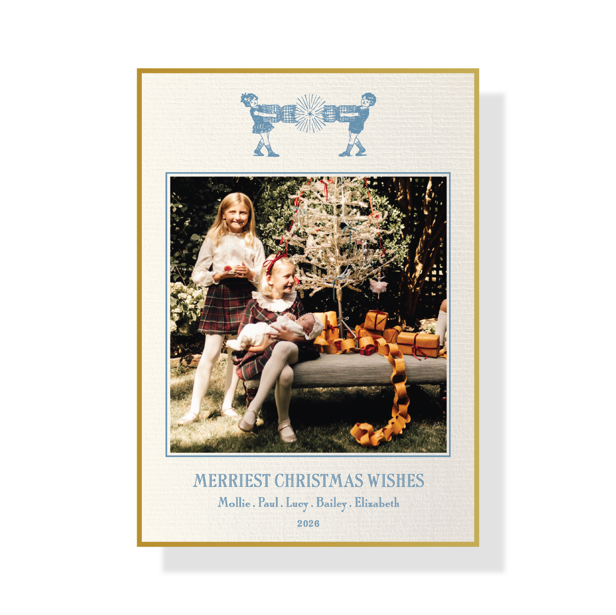 Cambridge Vintage Motif Classic Print Holiday Card