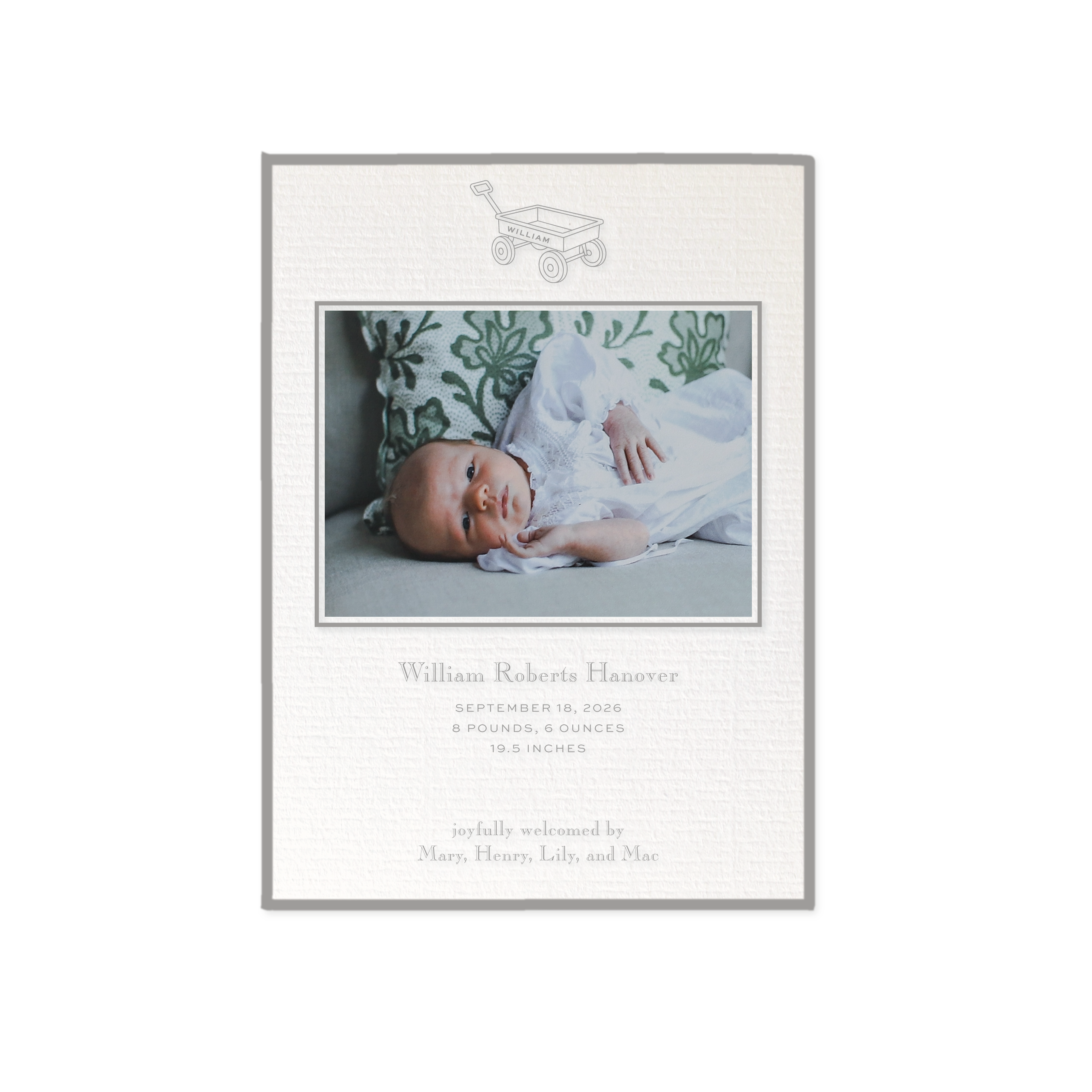 Camden Motif Photo Birth Announcement