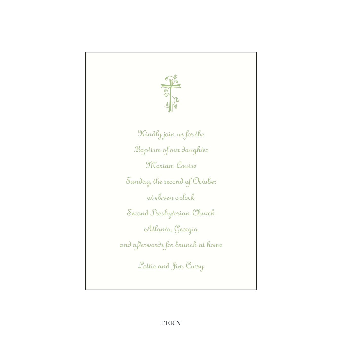 Campbell Religious Celebration Invitation