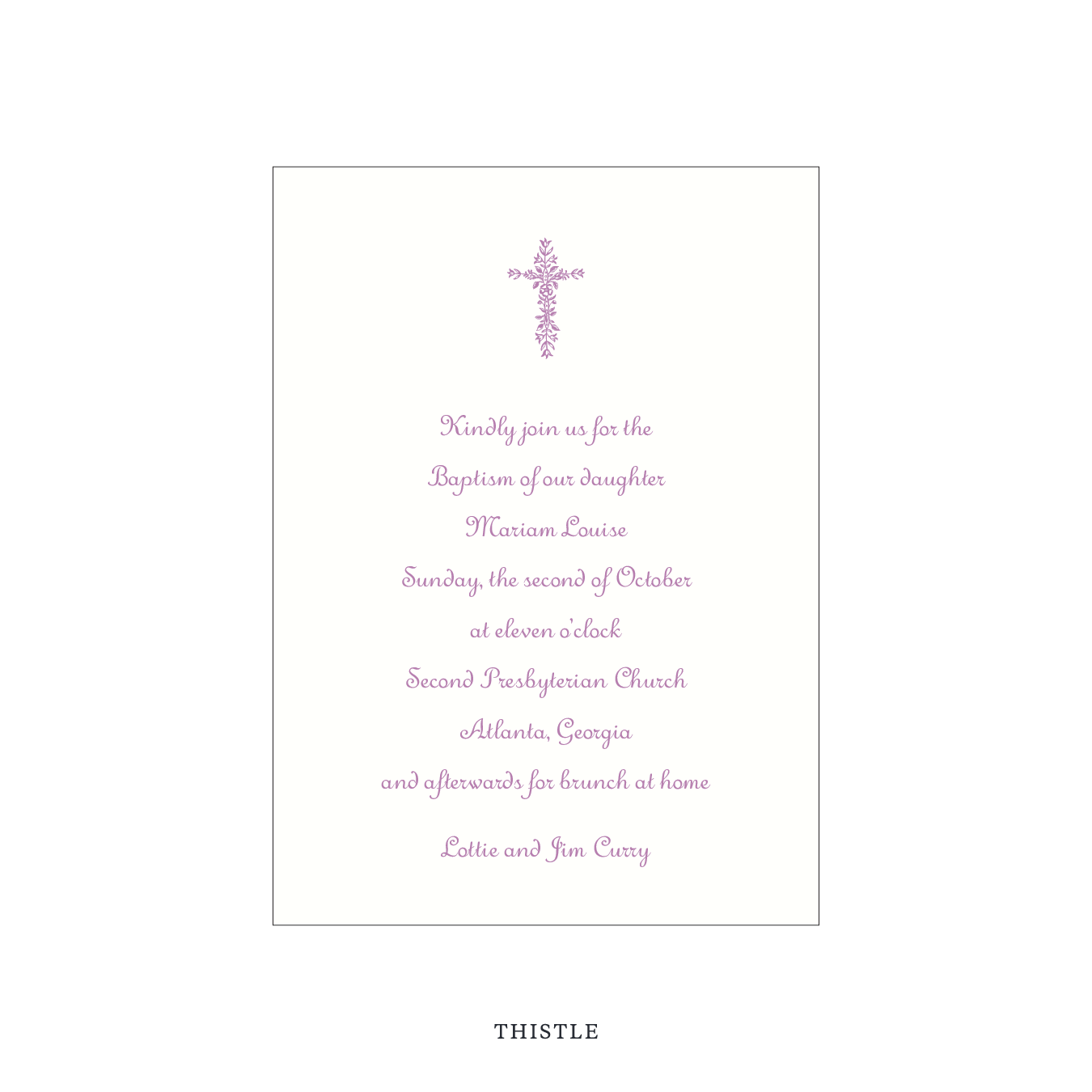 Campbell Religious Celebration Invitation