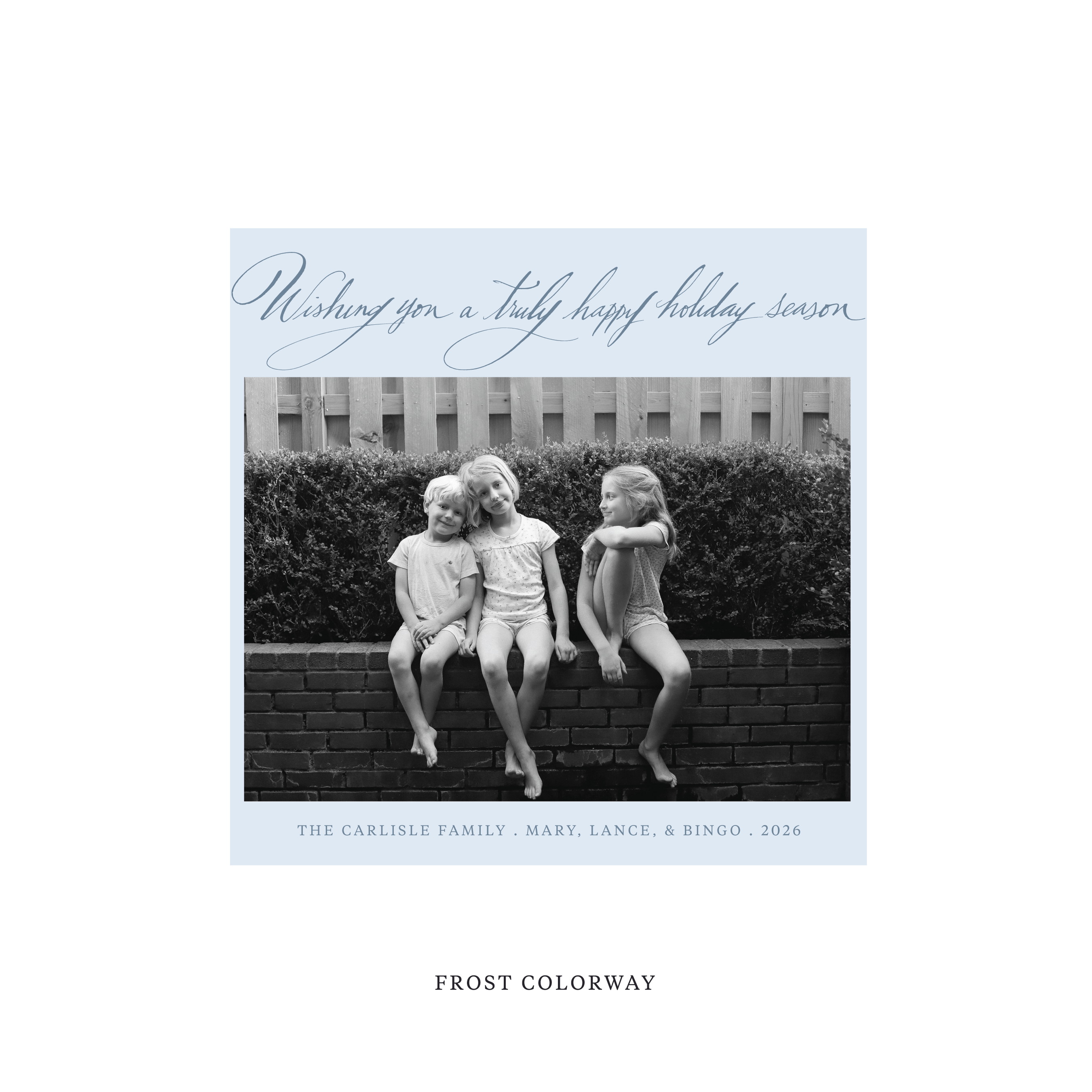 Carlisle Classic Flat Print Holiday Card, Square
