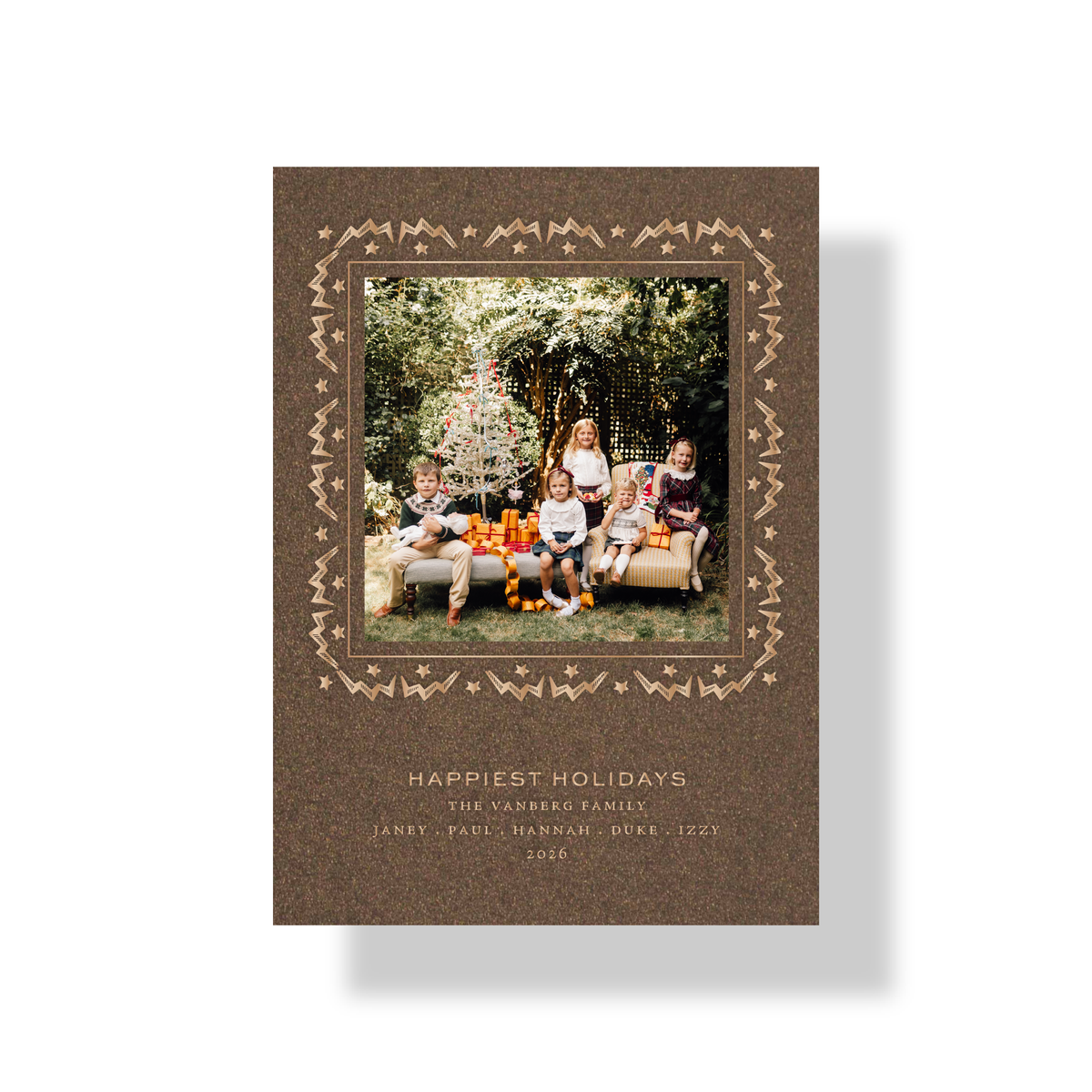 Ceres Engraved Holiday Card, Medium