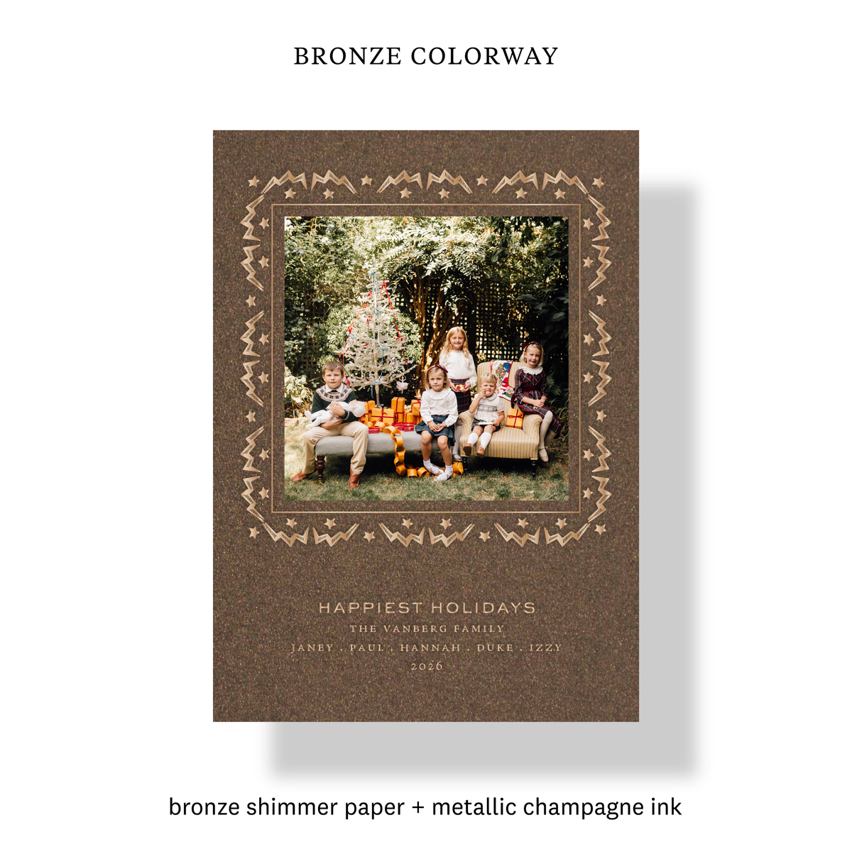 Ceres Engraved Holiday Card, Medium