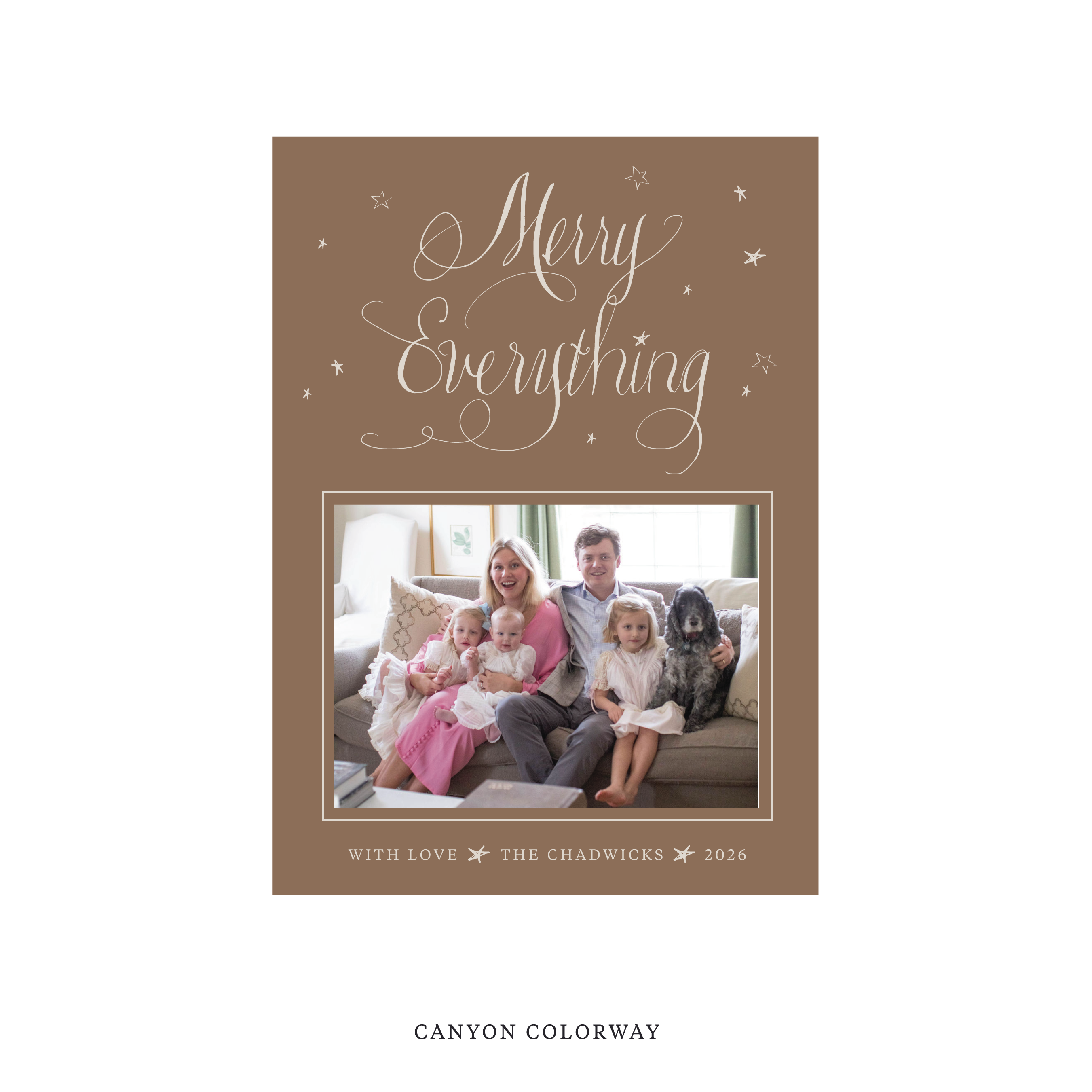 Birdsong Classic Flat Print Holiday Card, Medium