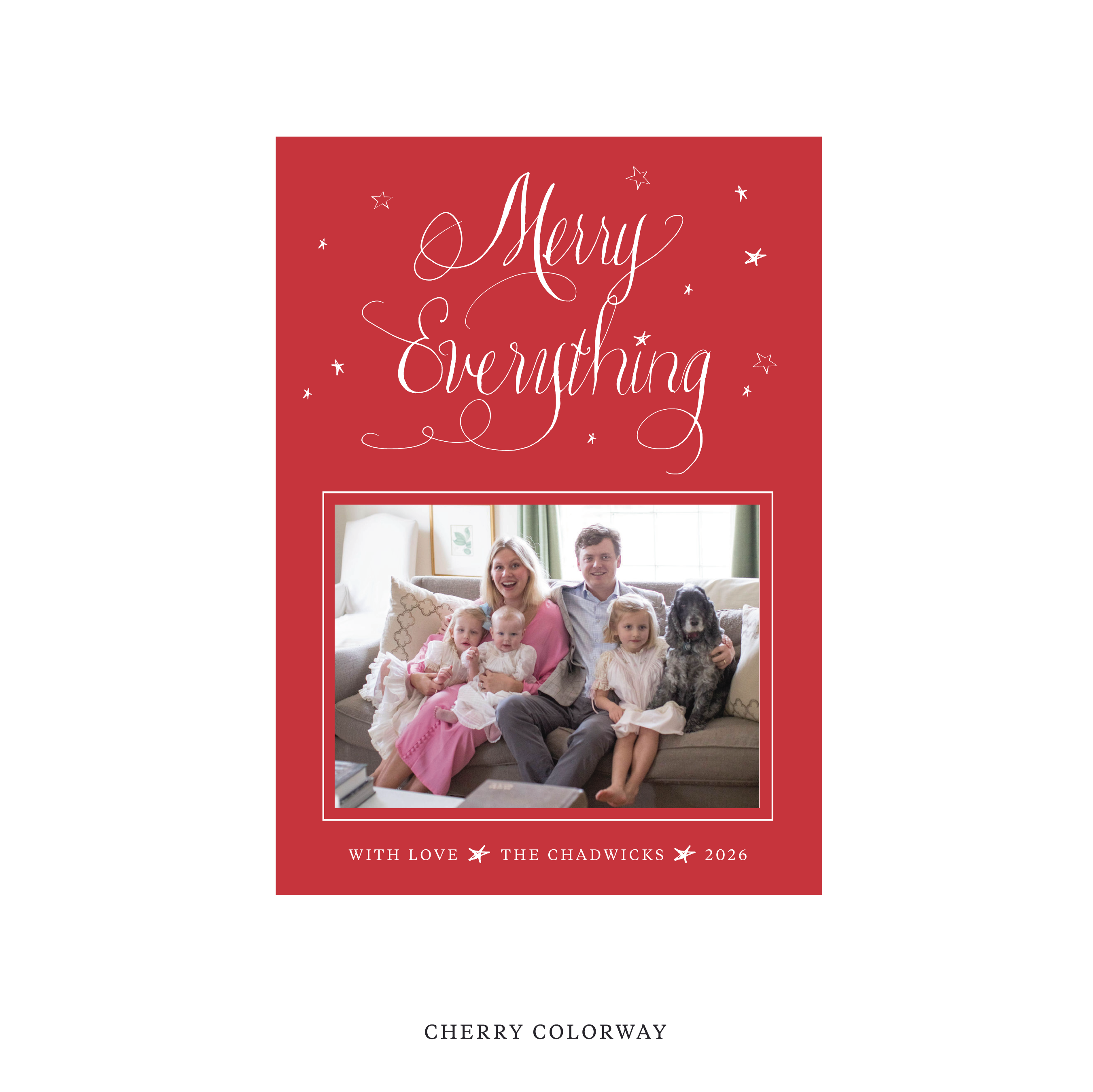 Birdsong Classic Flat Print Holiday Card, Medium