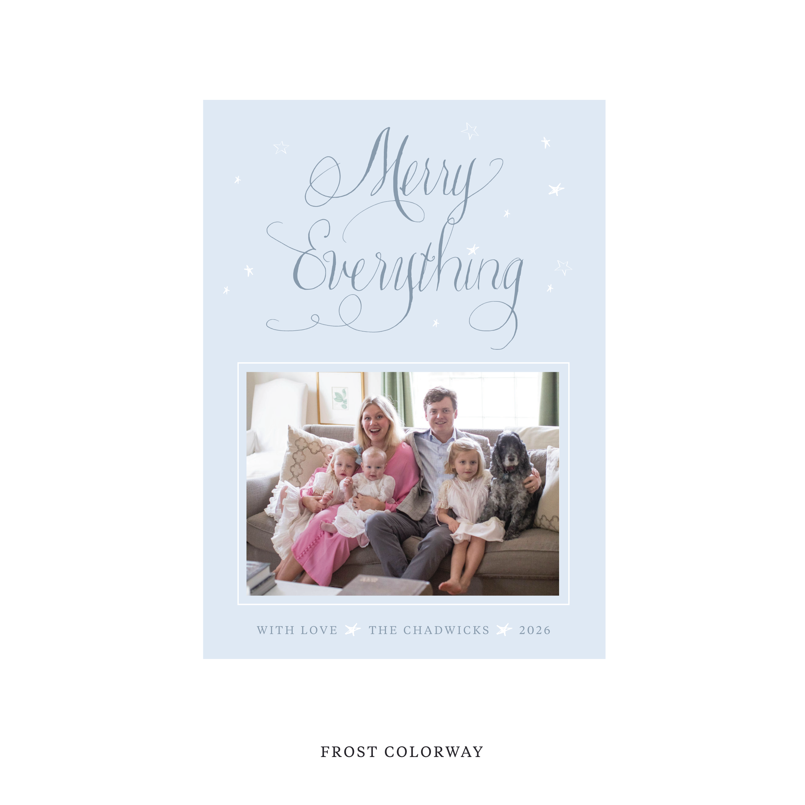 Birdsong Classic Flat Print Holiday Card, Medium