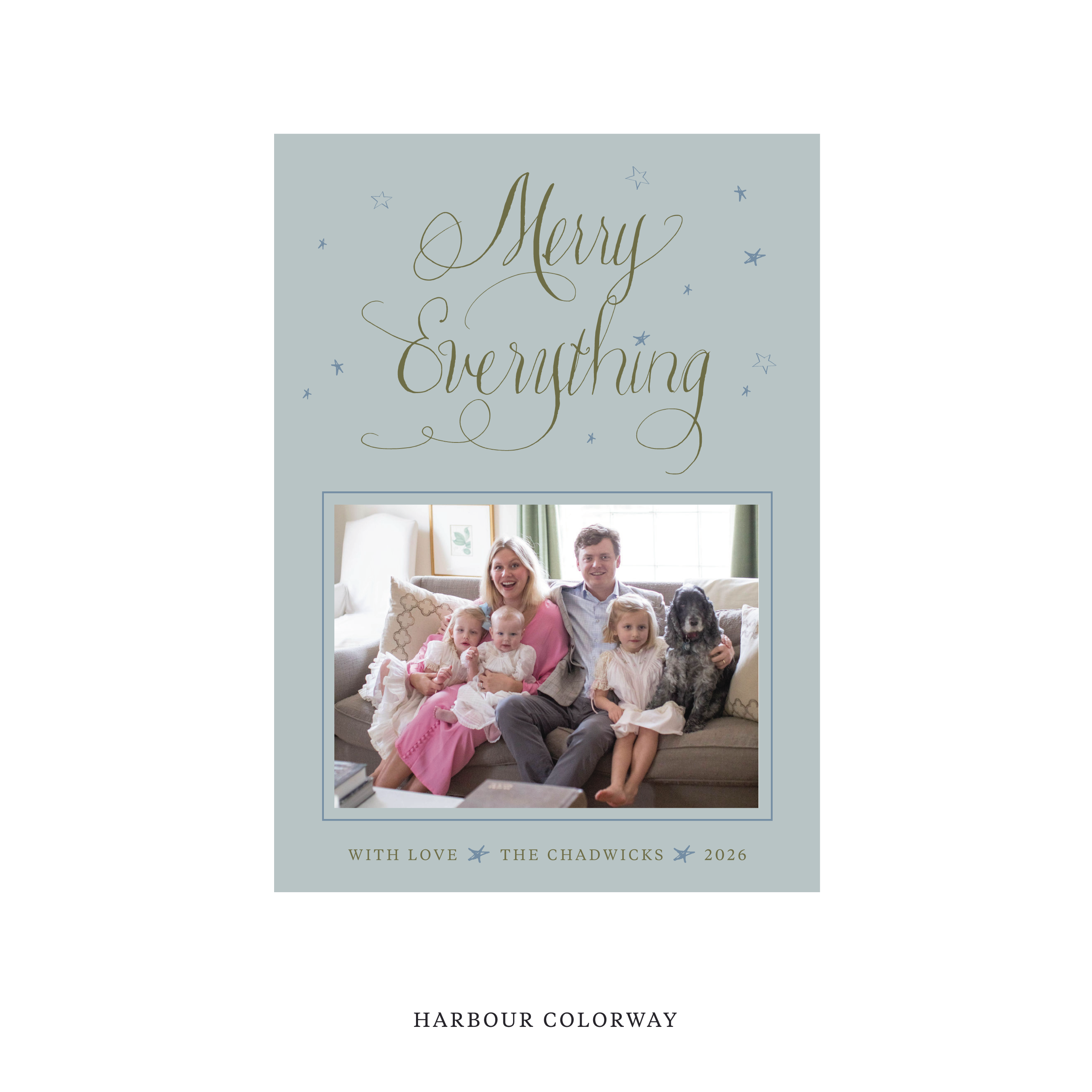 Birdsong Classic Flat Print Holiday Card, Medium