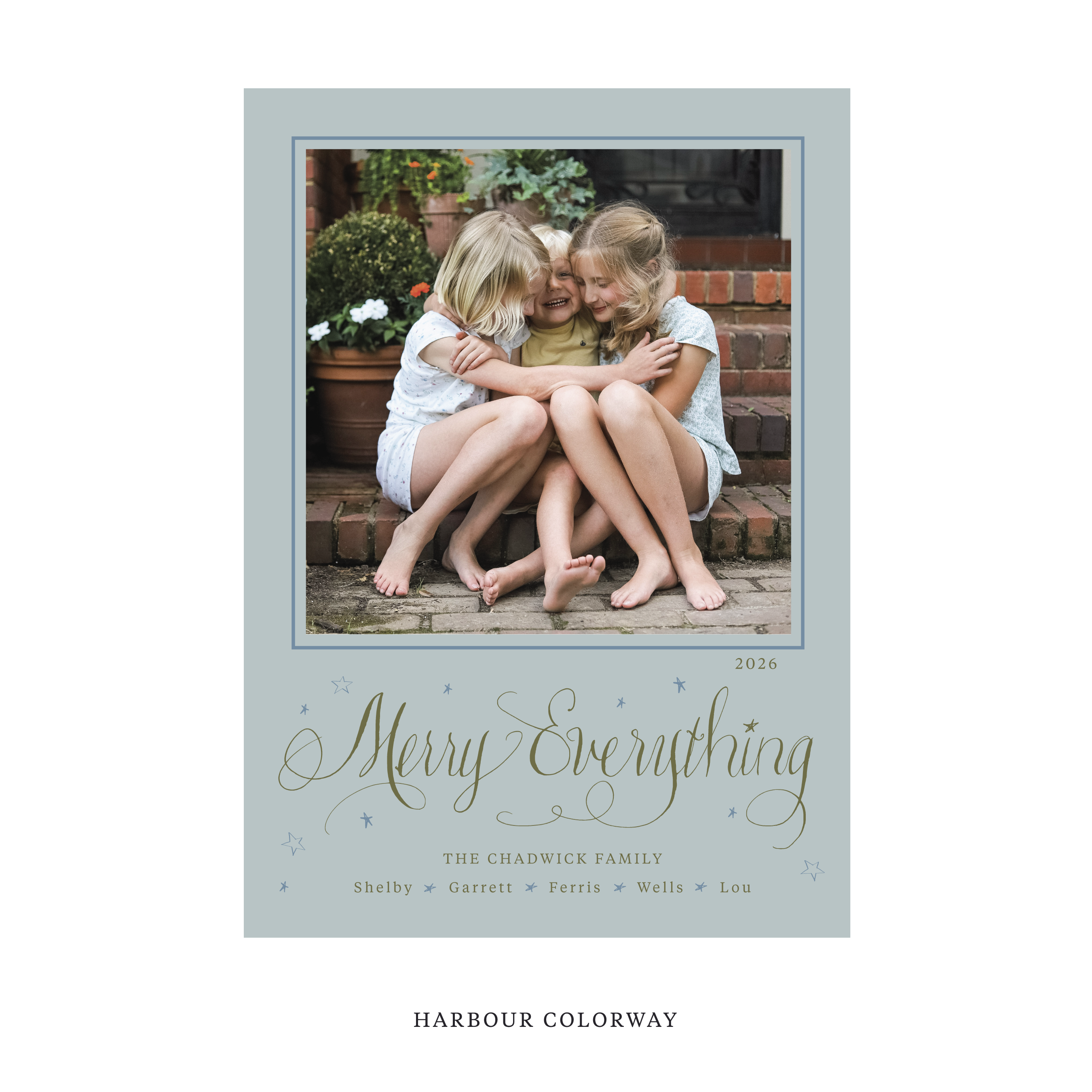 Birdsong Classic Flat Print Holiday Card, Large