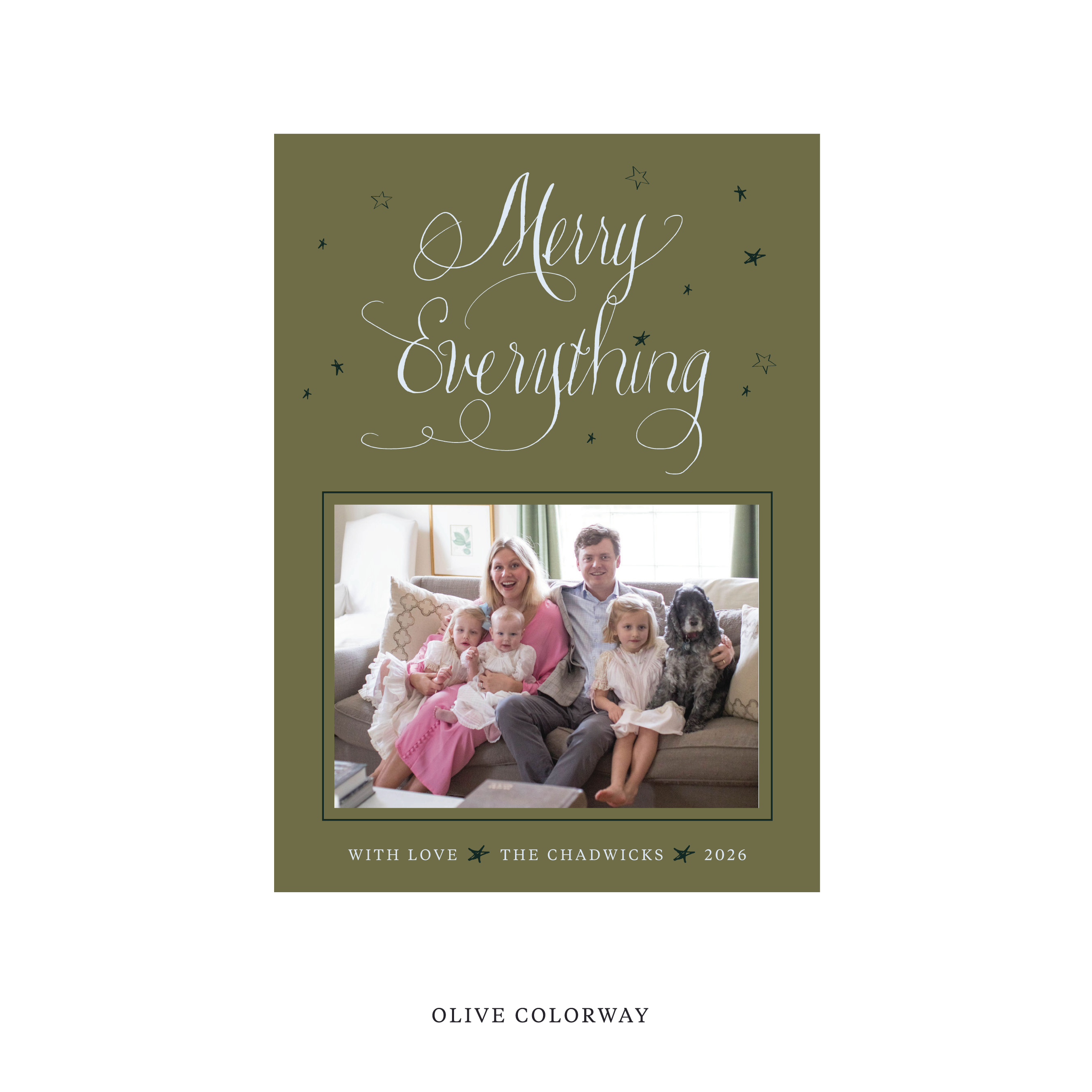 Birdsong Classic Flat Print Holiday Card, Medium