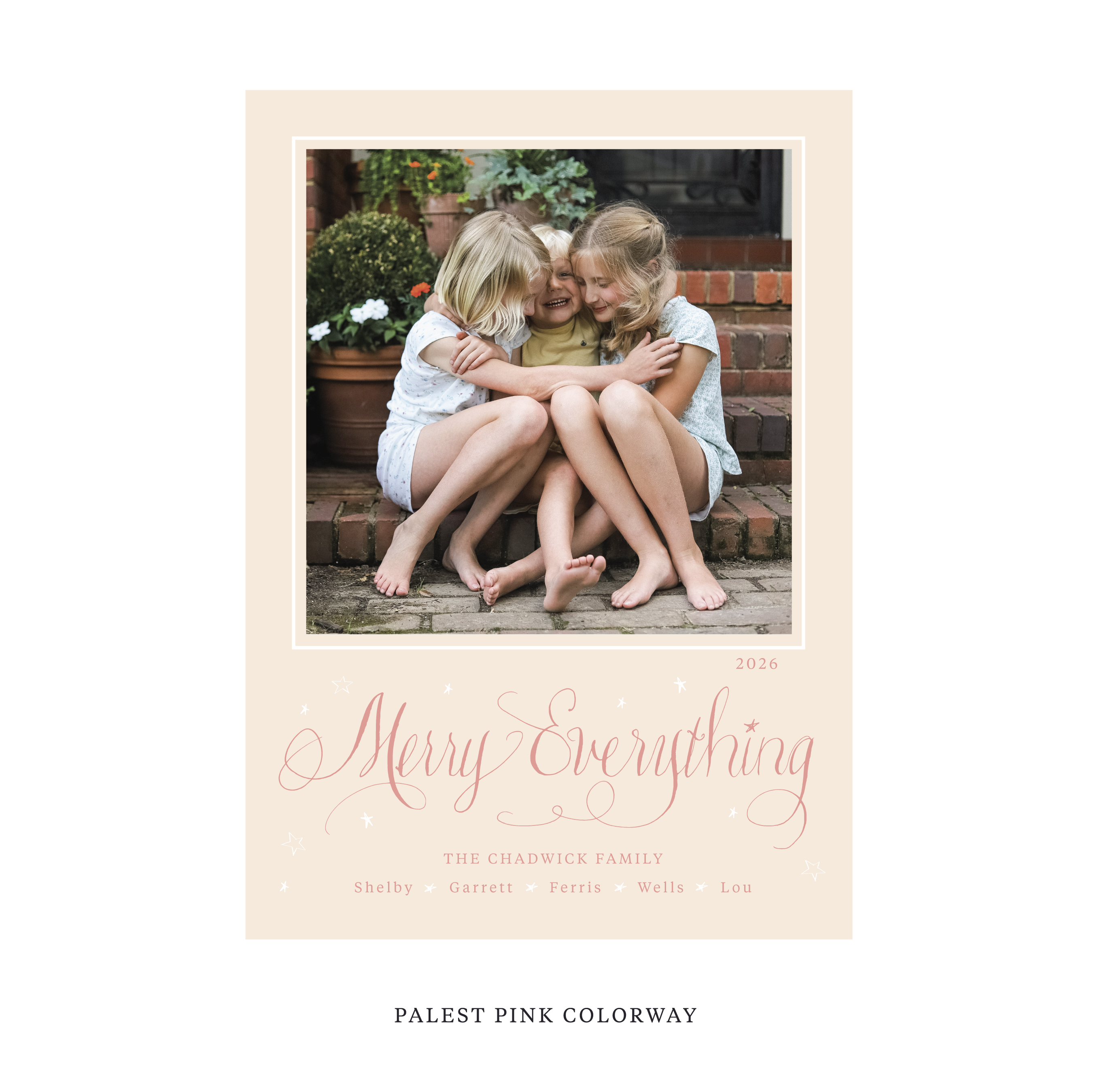 Birdsong Classic Flat Print Holiday Card, Large