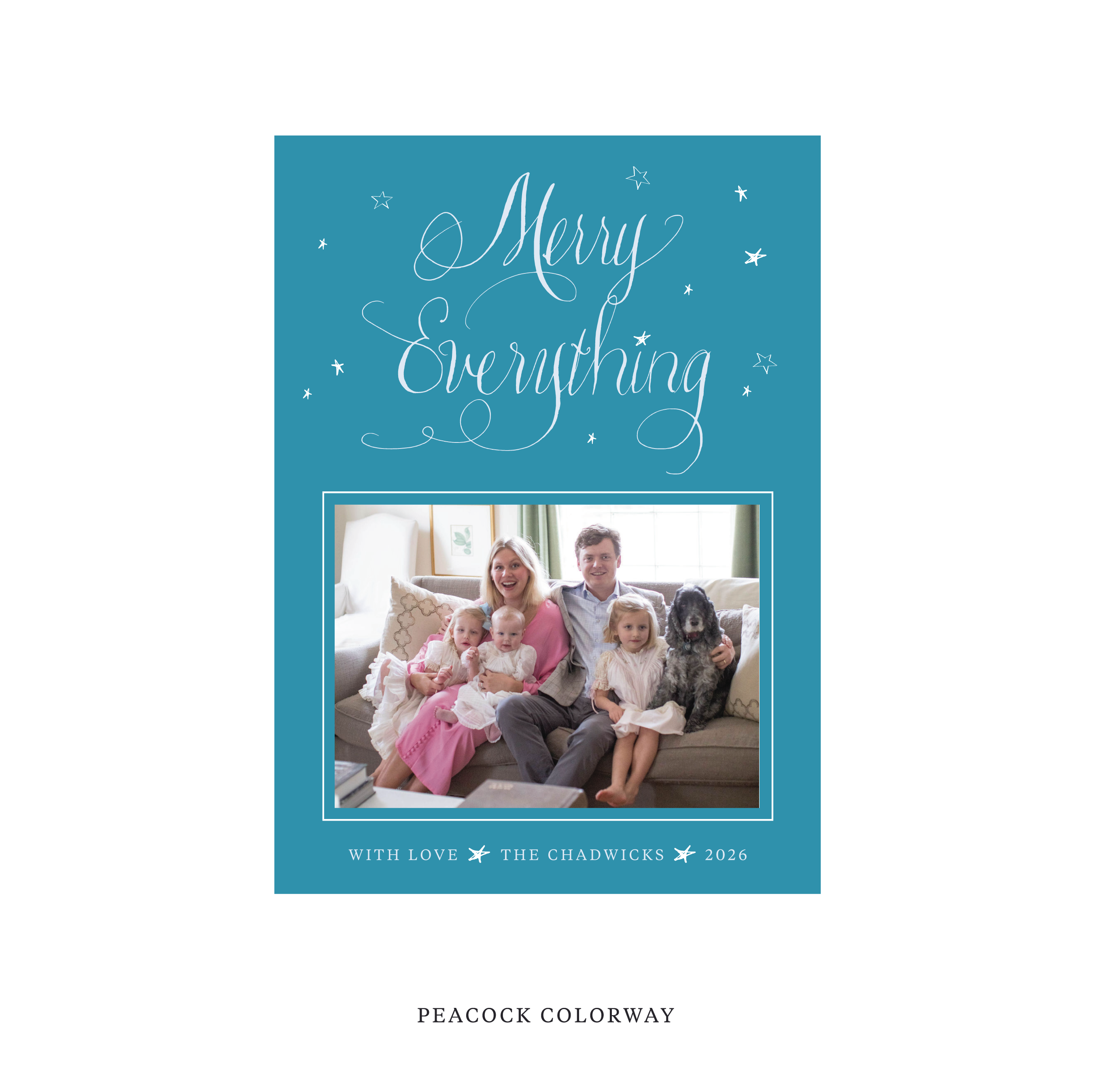 Birdsong Classic Flat Print Holiday Card, Medium