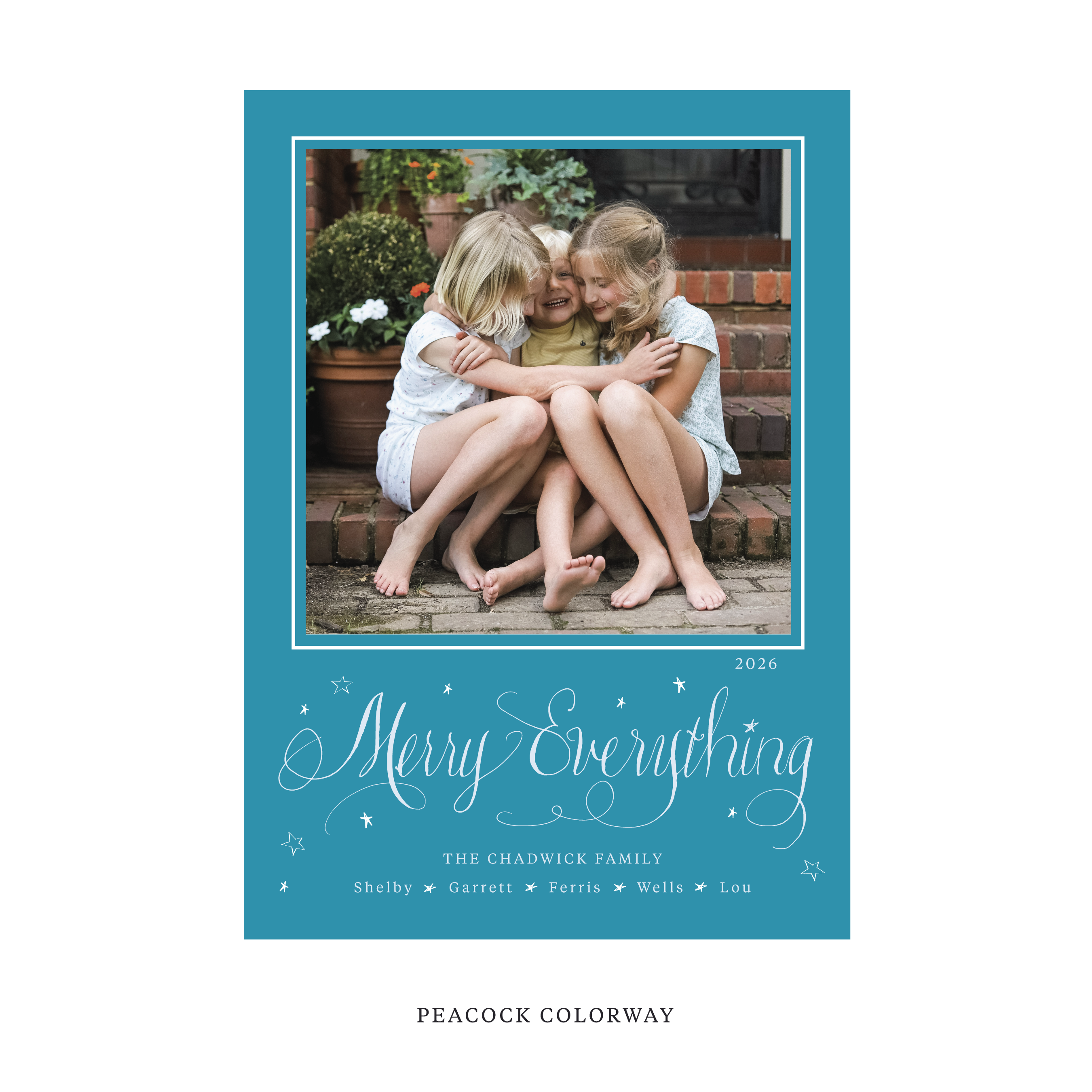 Birdsong Classic Flat Print Holiday Card, Large