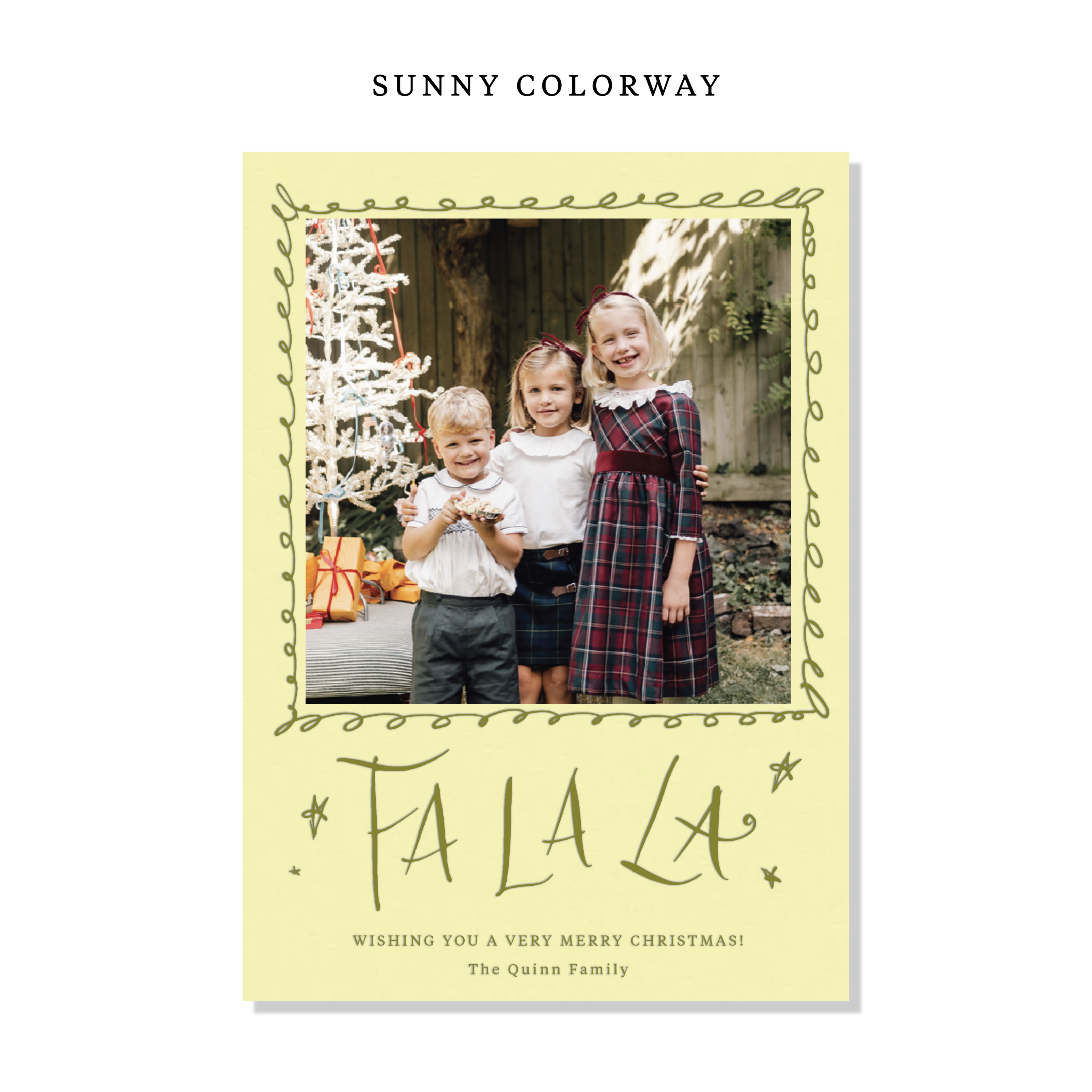 Chadwick Letterpress Holiday Card, Large (Colored Paper)