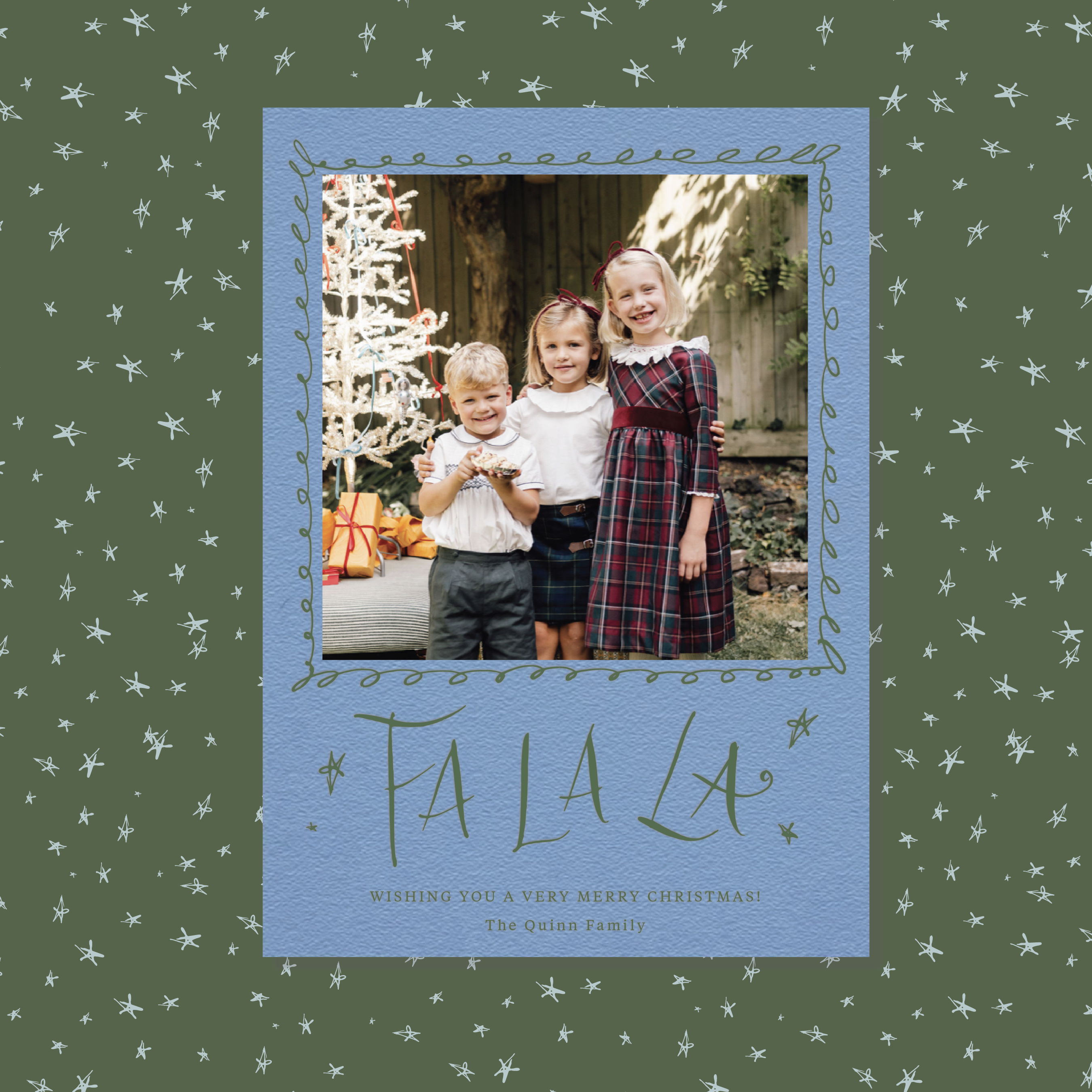 Chadwick Letterpress Holiday Card, Large (Colored Paper)