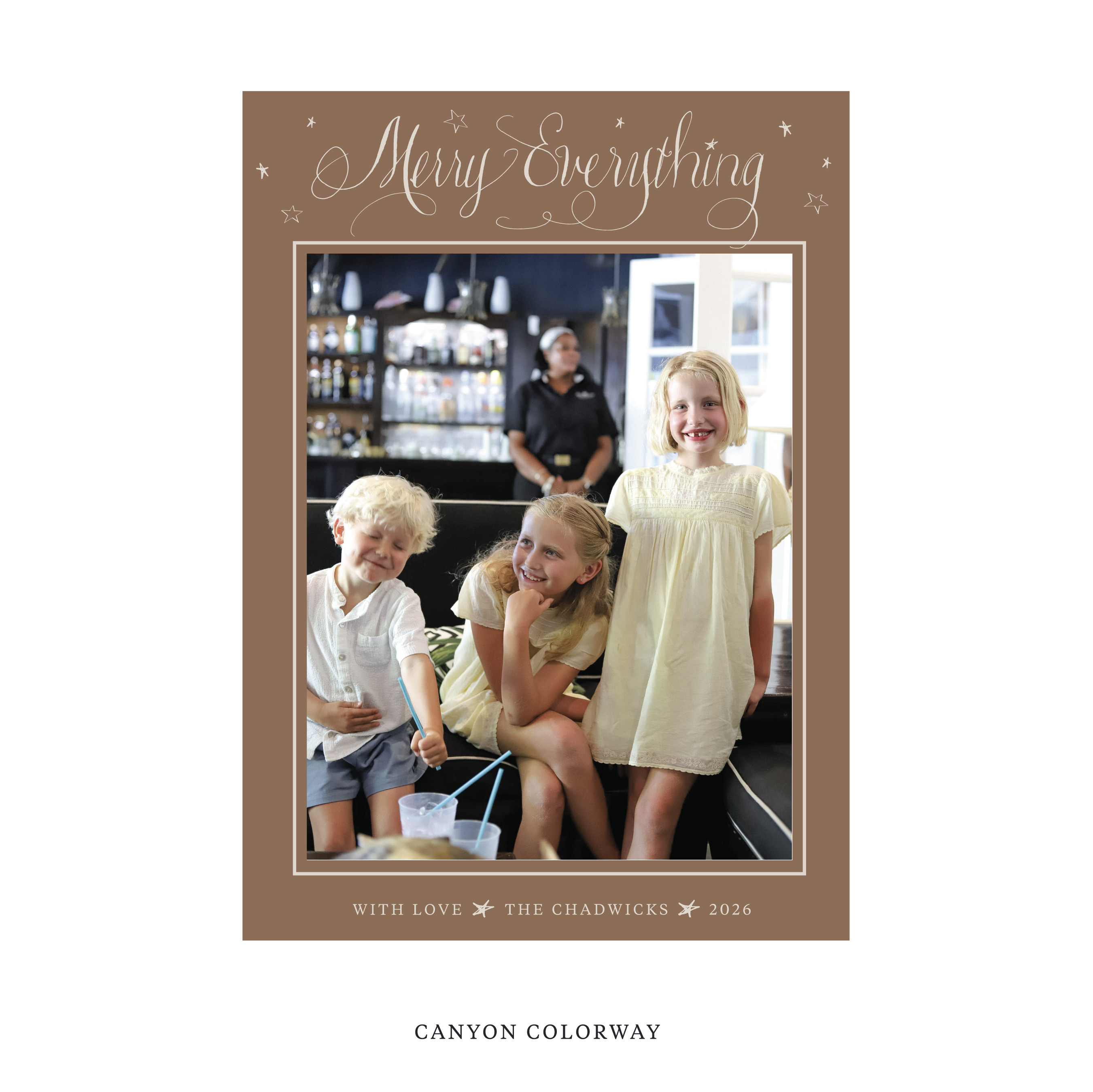 Birdsong Classic Flat Print Holiday Card, Large II