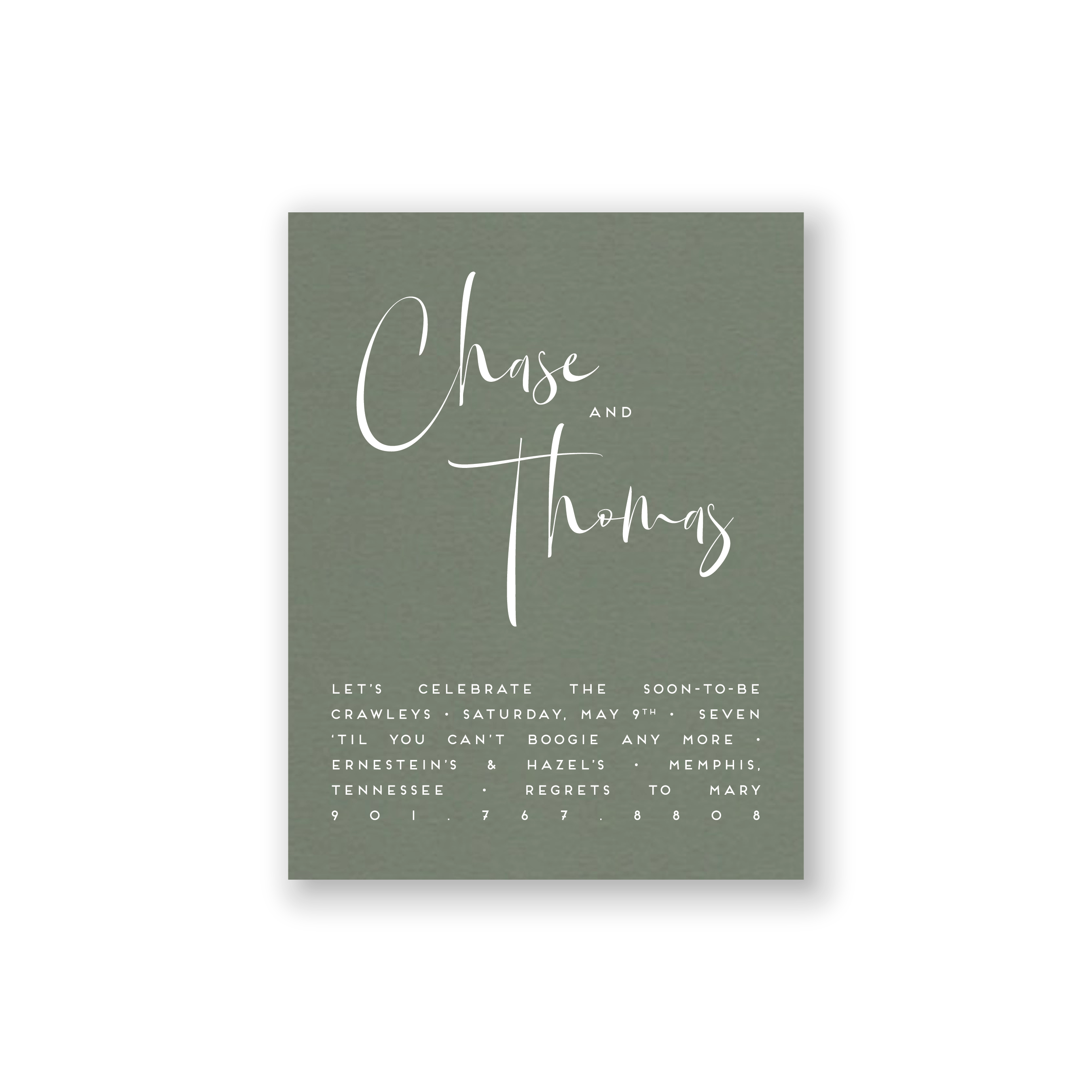 Chase Couple Shower Invitation
