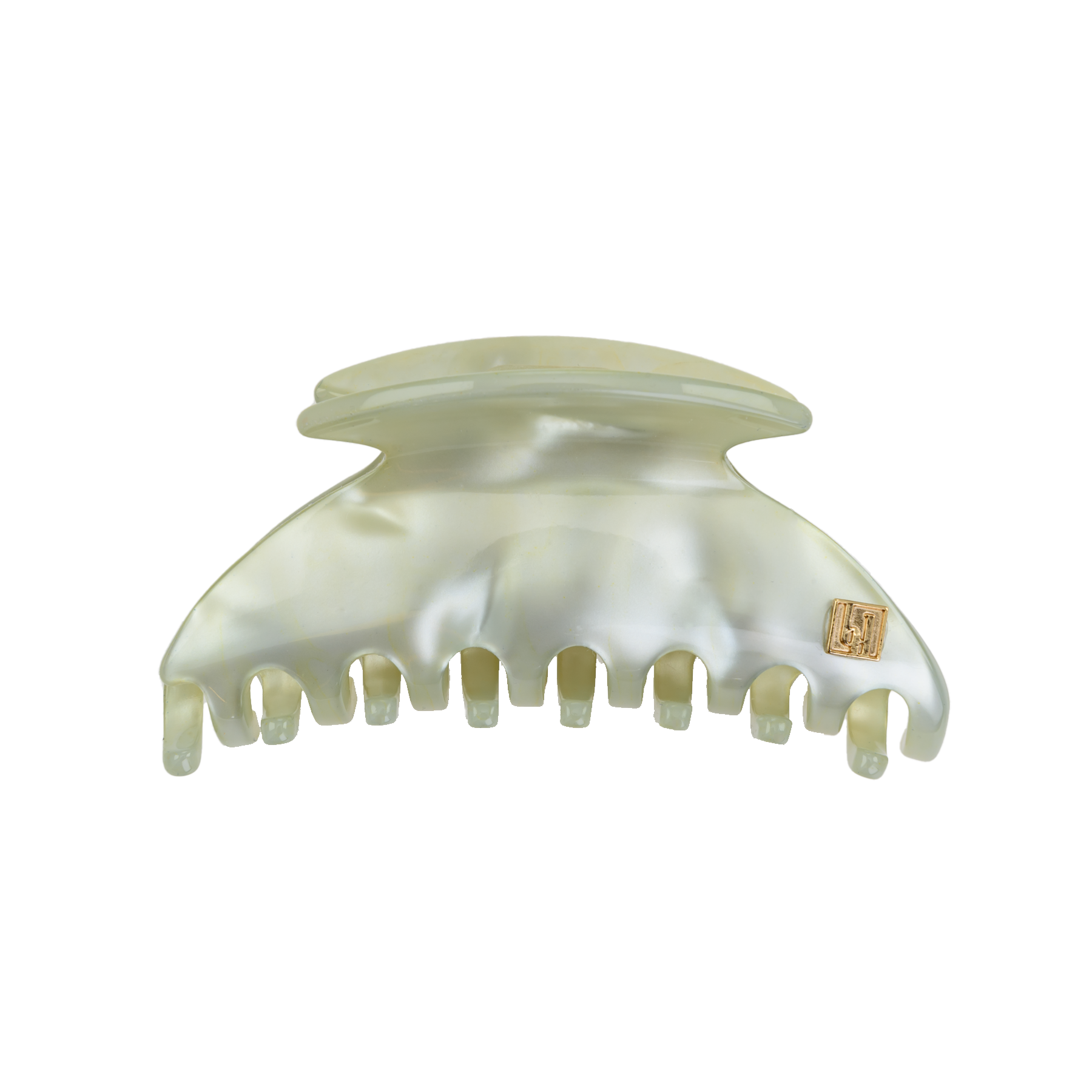 Green Handmade Claw Clip, 6.5 cm