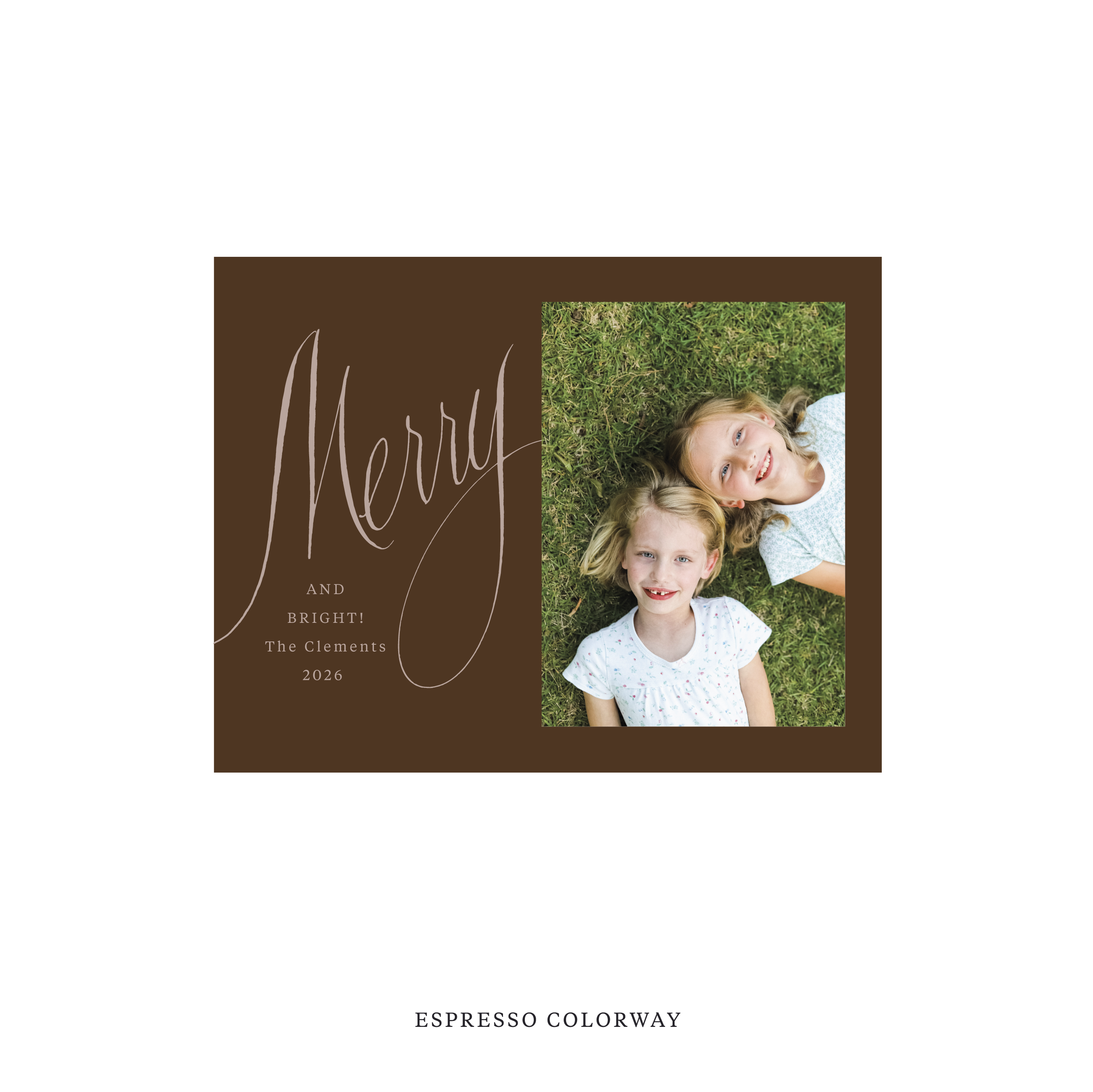 Clement Classic Flat Print Holiday Card, Small