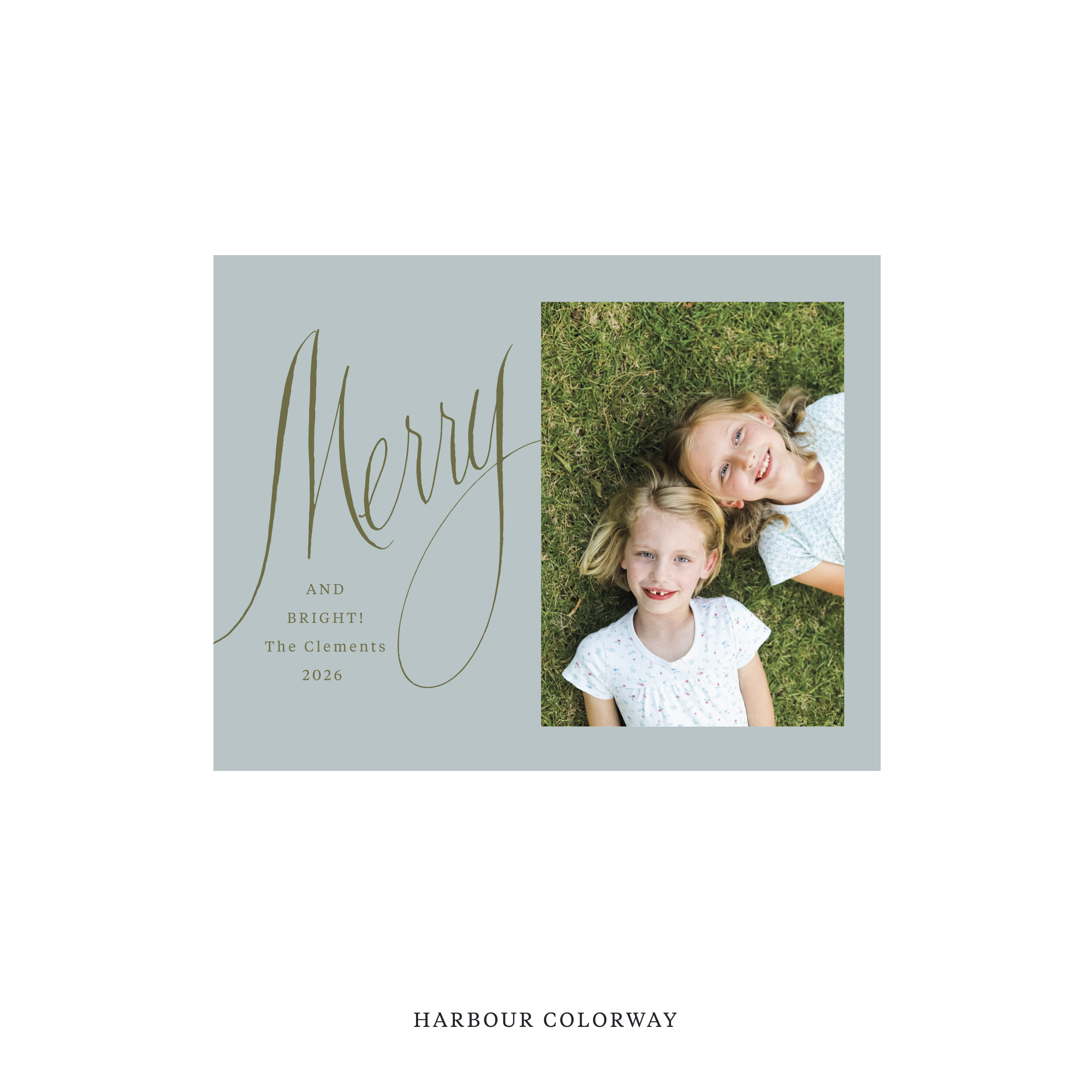 Clement Classic Flat Print Holiday Card, Small