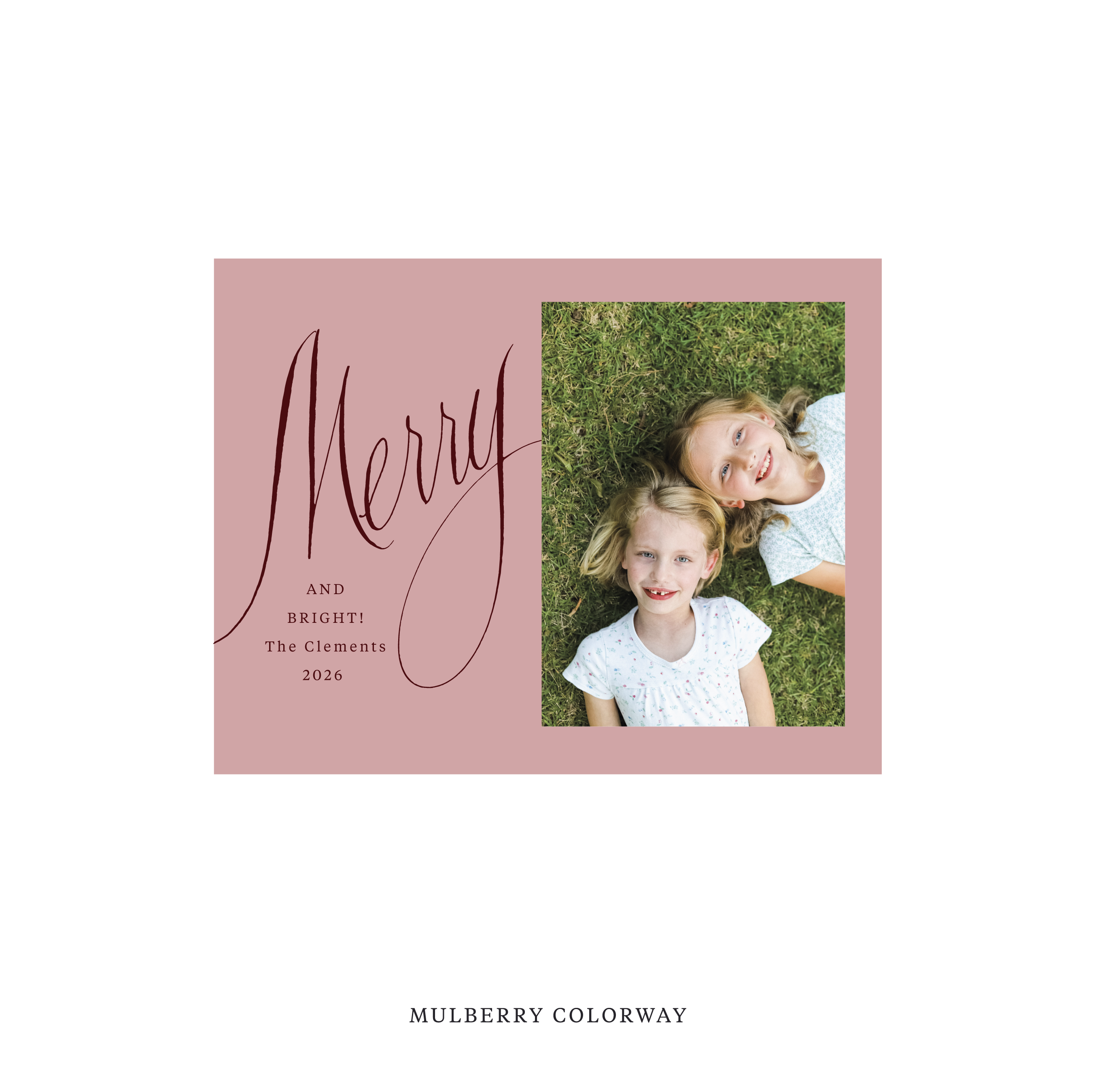 Clement Classic Flat Print Holiday Card, Small