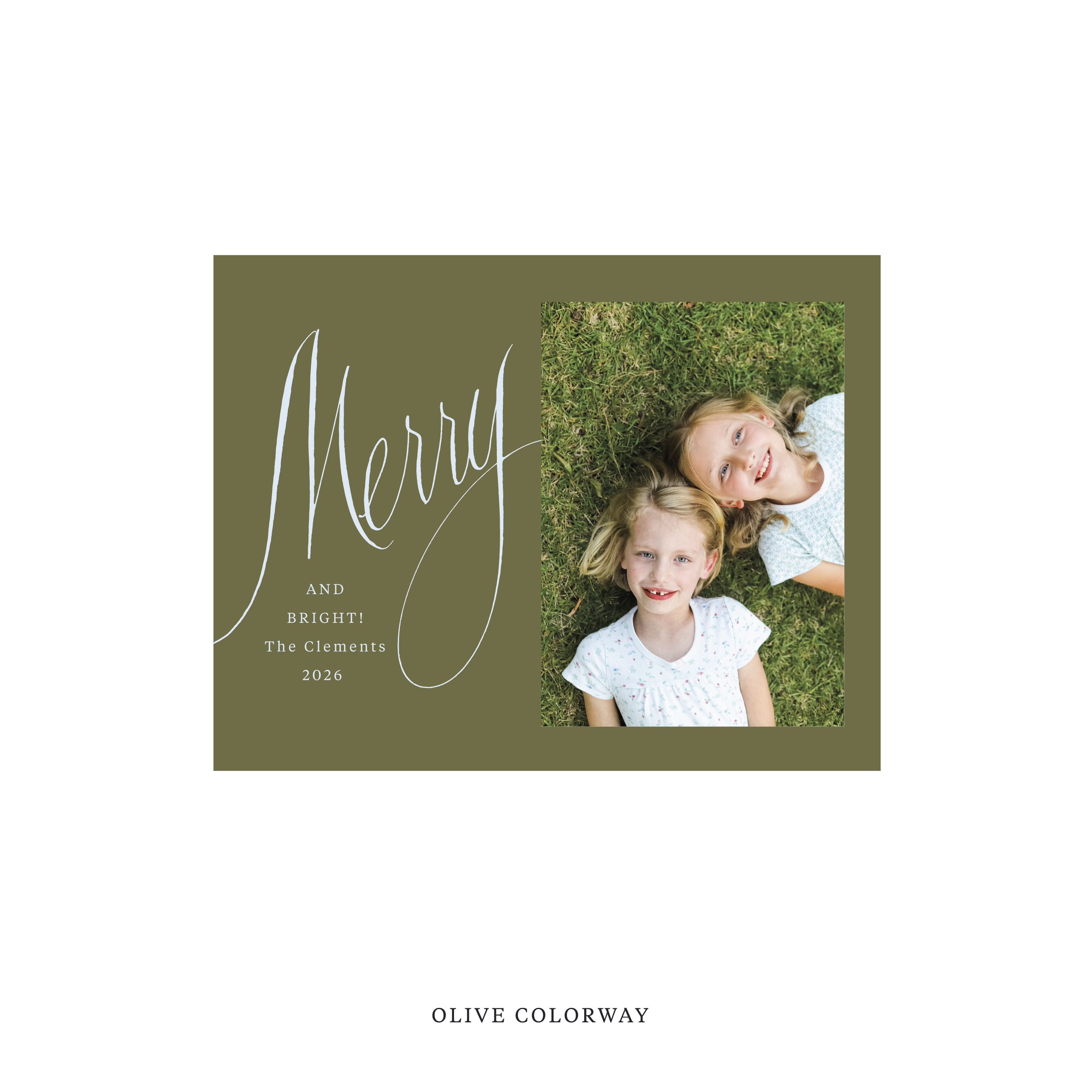Clement Classic Flat Print Holiday Card, Small