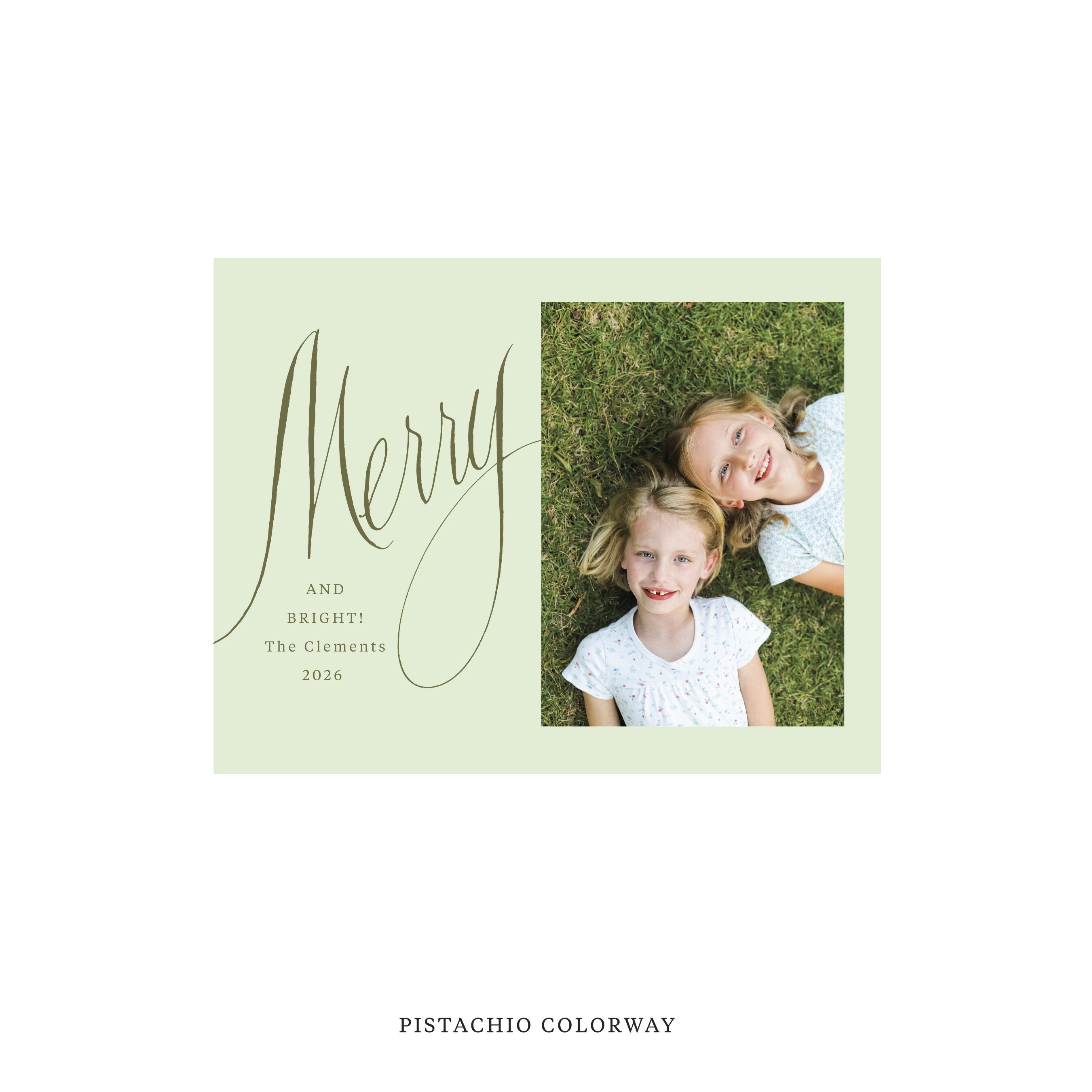 Clement Classic Flat Print Holiday Card, Small