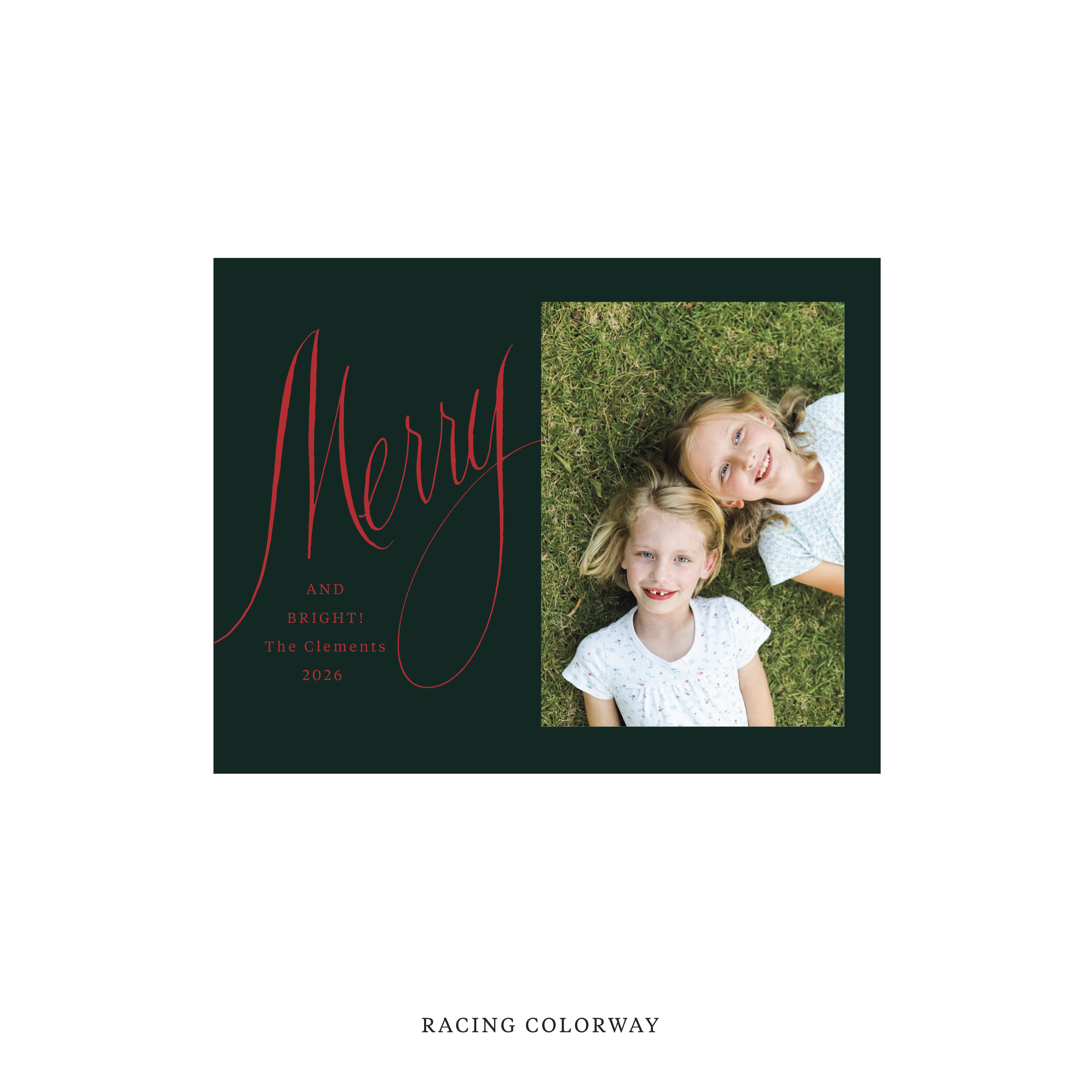 Clement Classic Flat Print Holiday Card, Small