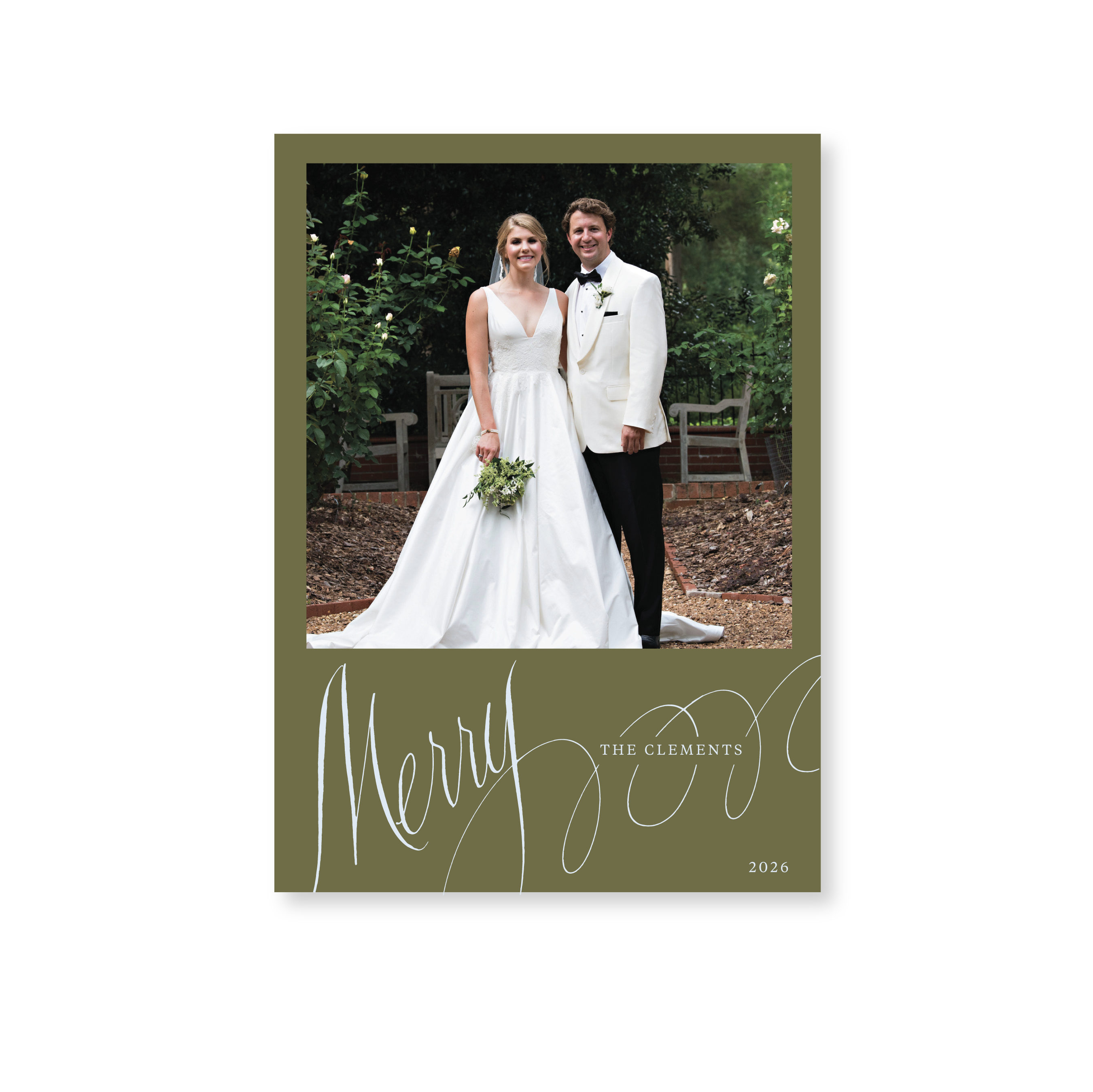 Clement Classic Flat Print Holiday Card, Large