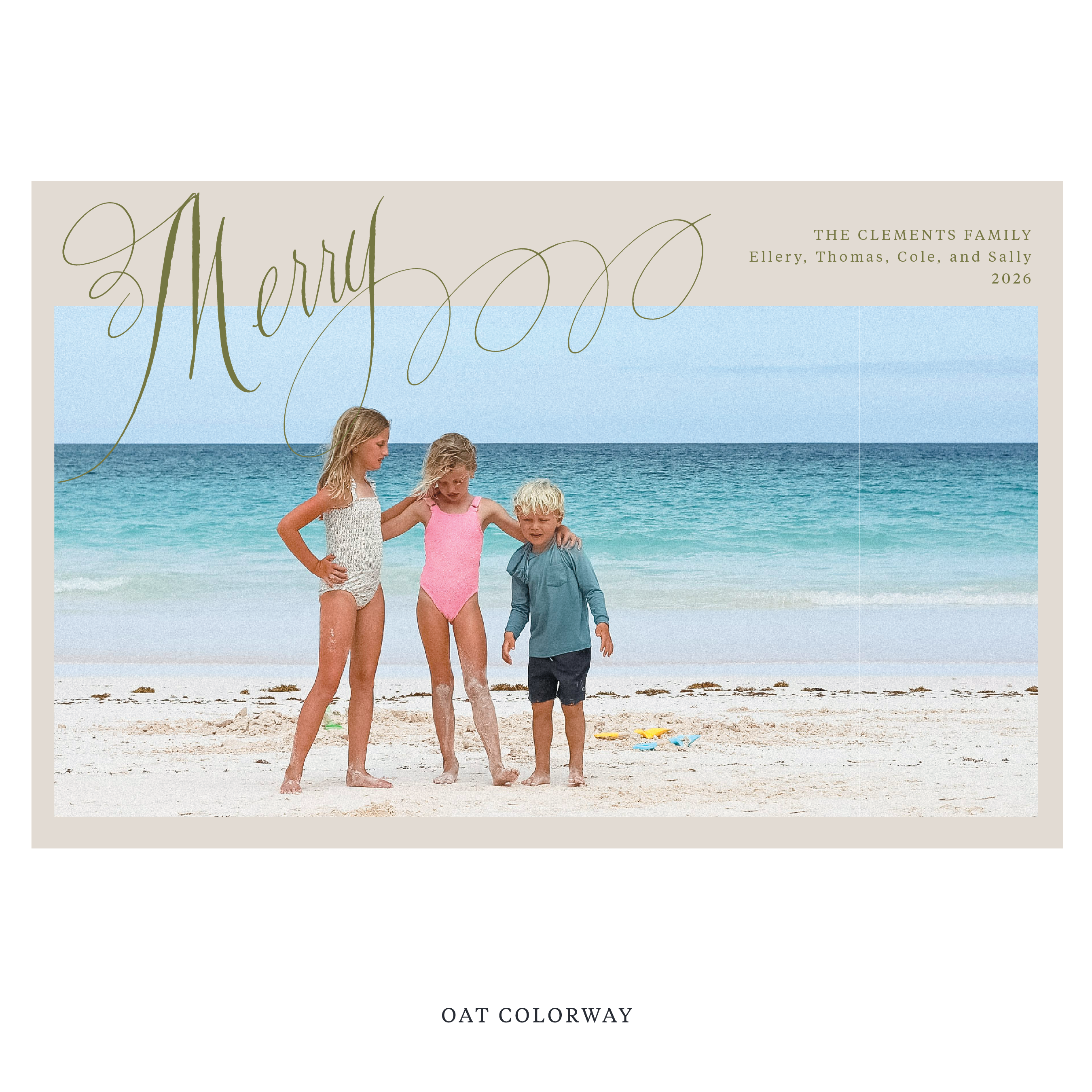 Clement Digital Photo Holiday Card, Extra Large