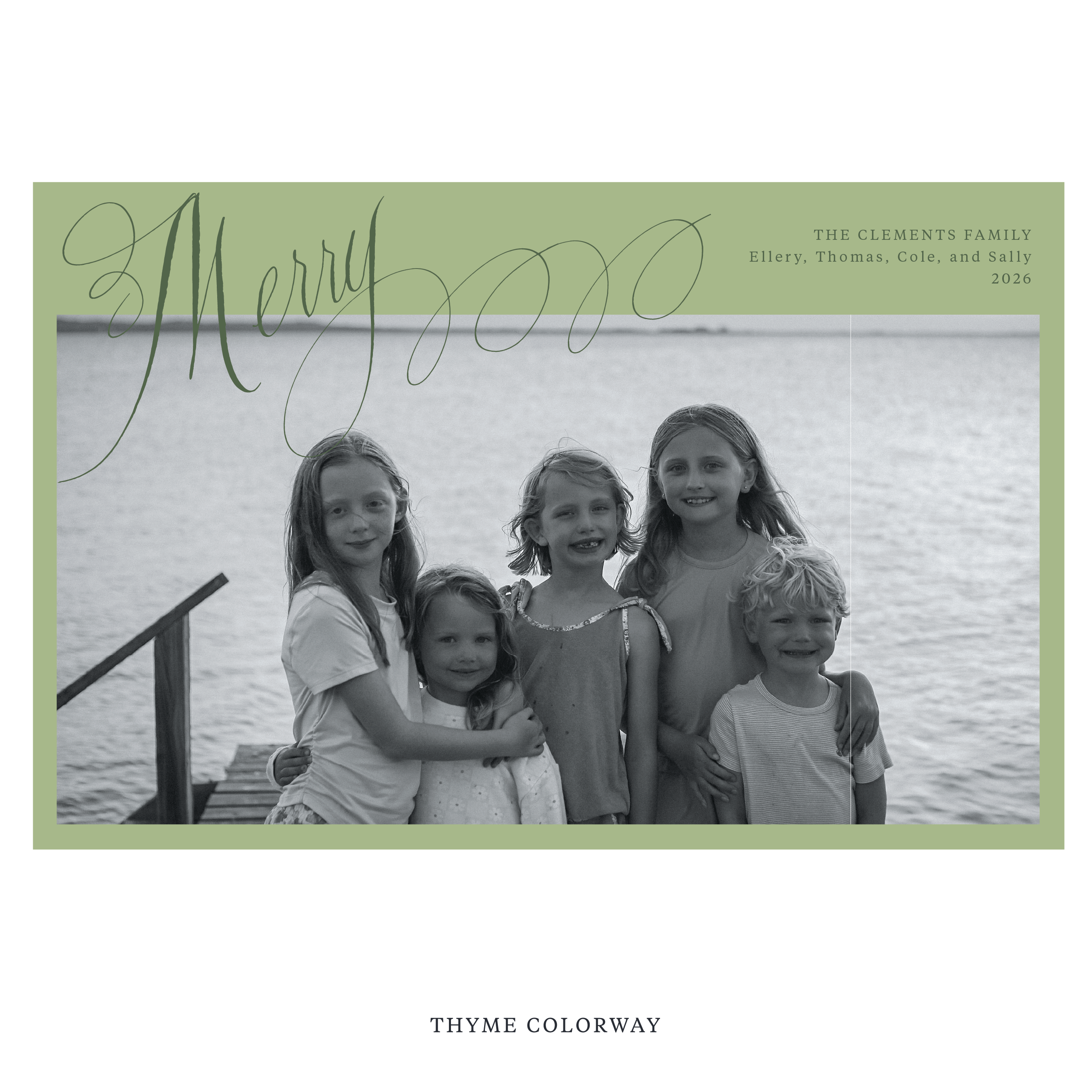 Clement Digital Photo Holiday Card, Extra Large