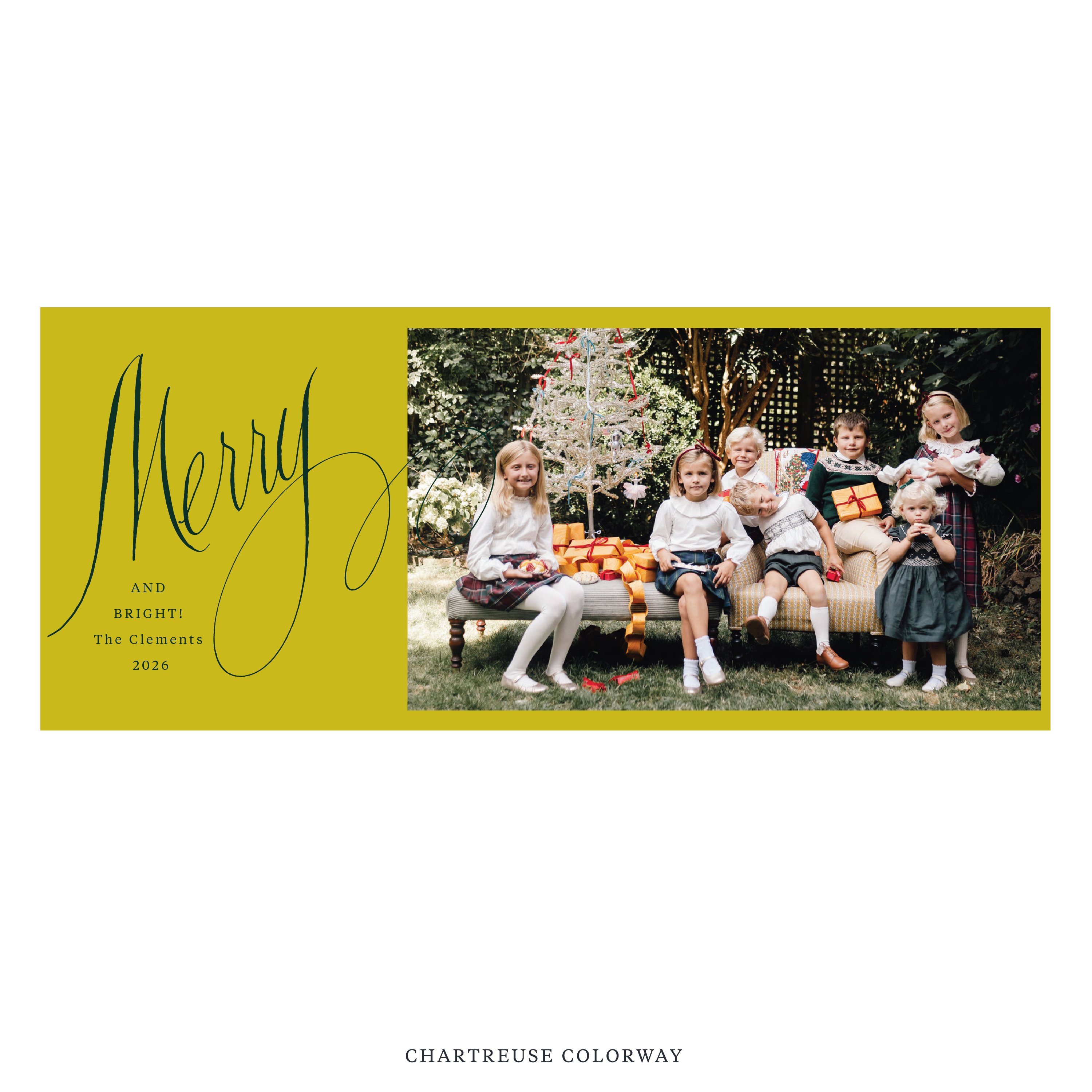 Clement Digital Photo Holiday Card, Skinny