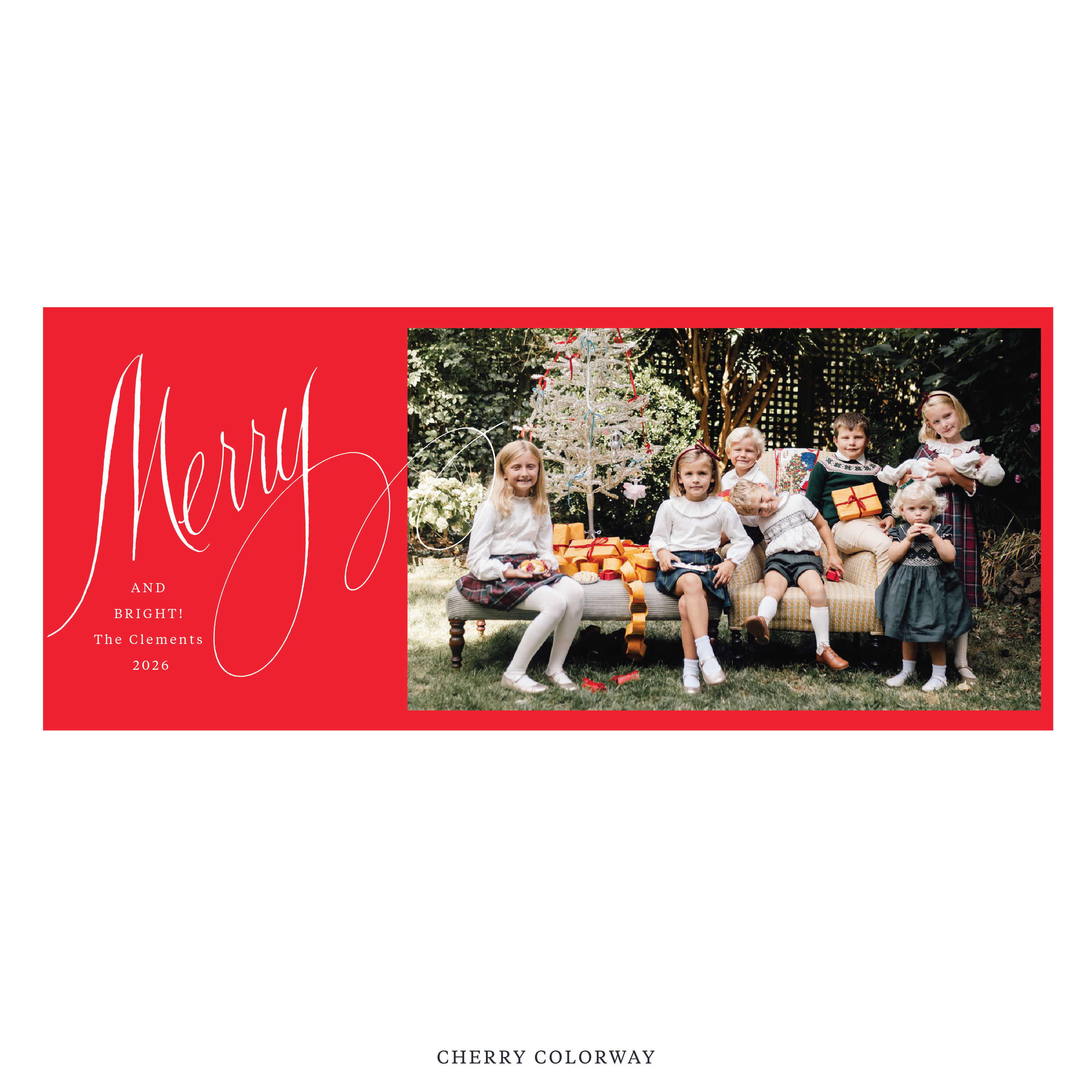 Clement Digital Photo Holiday Card, Skinny