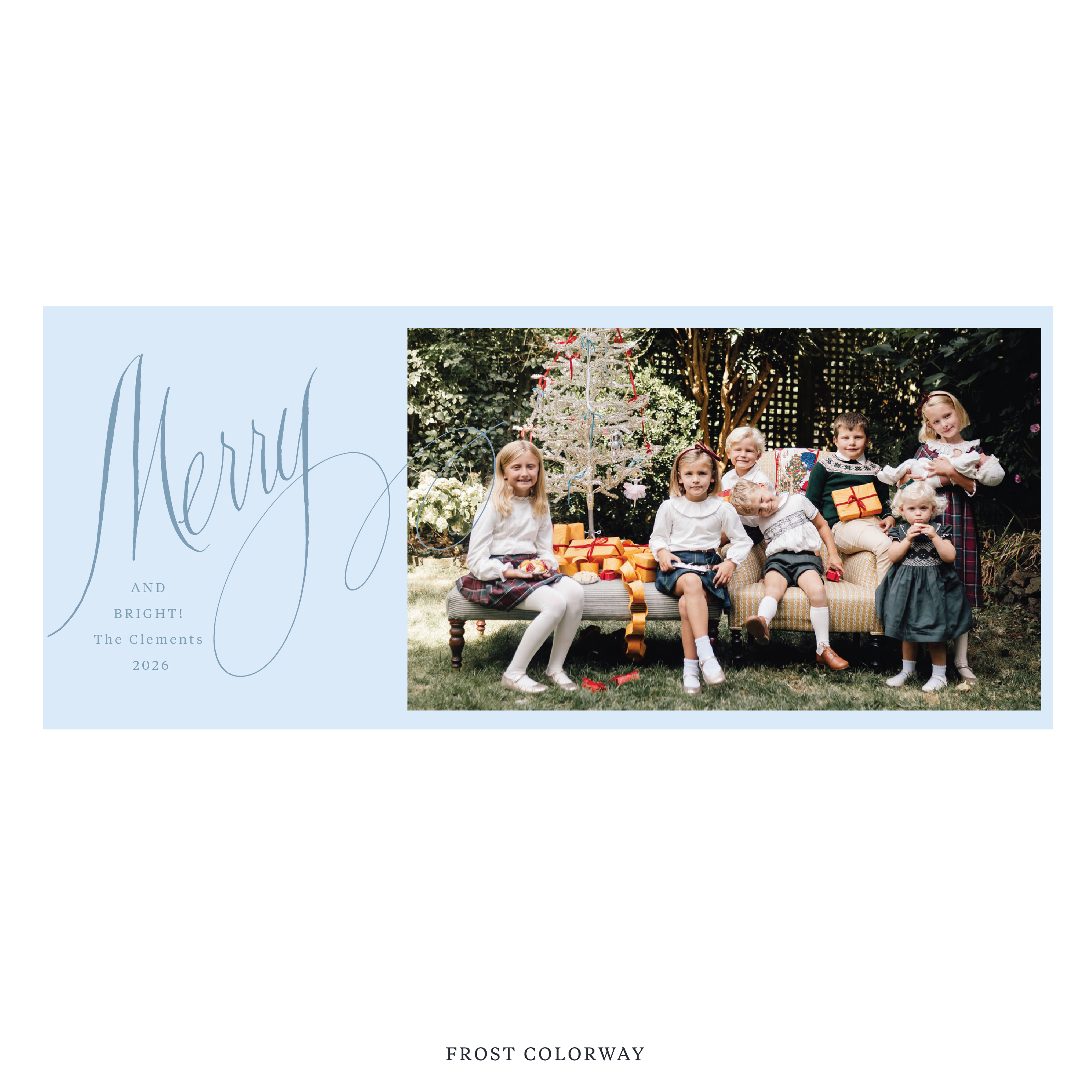 Clement Digital Photo Holiday Card, Skinny