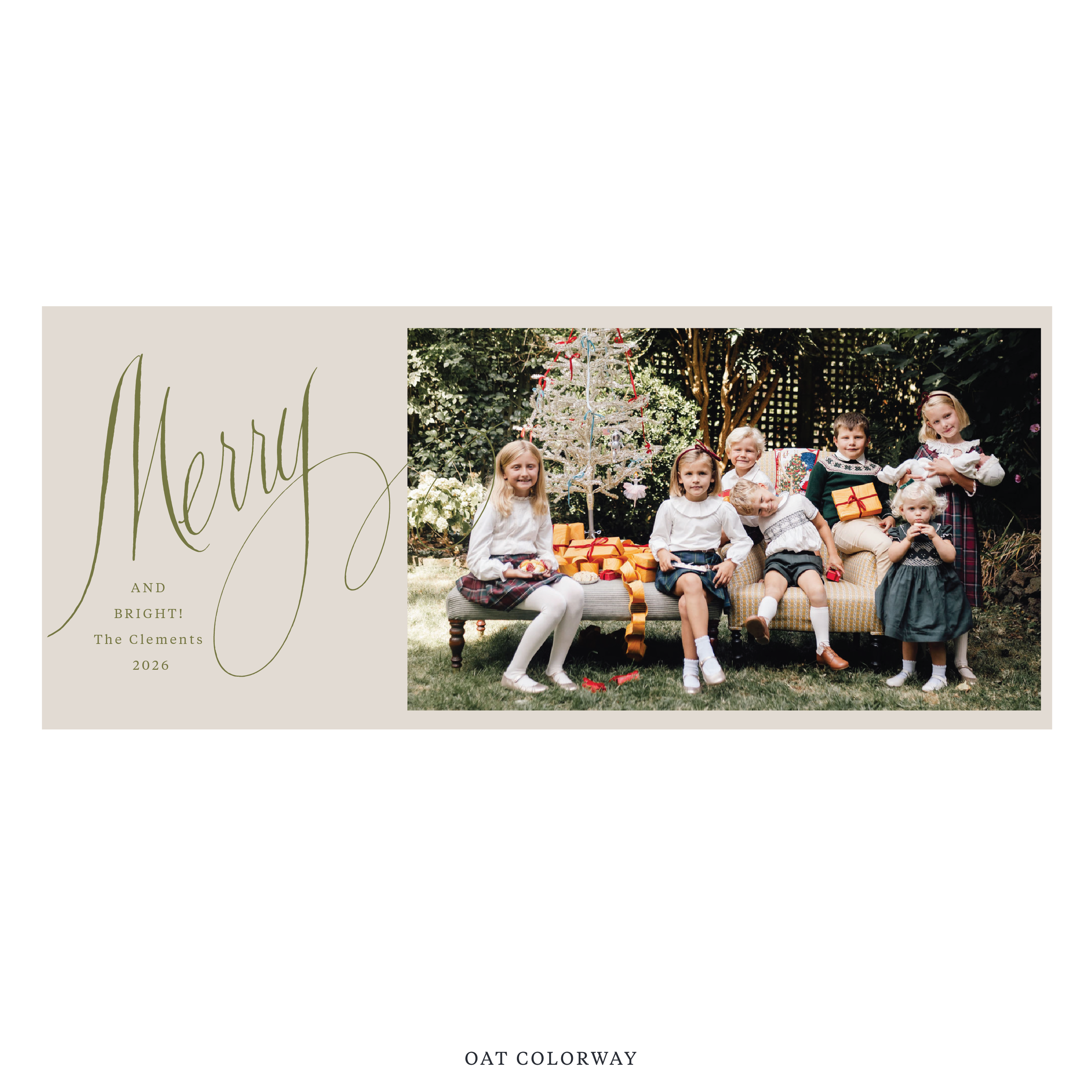 Clement Digital Photo Holiday Card, Skinny