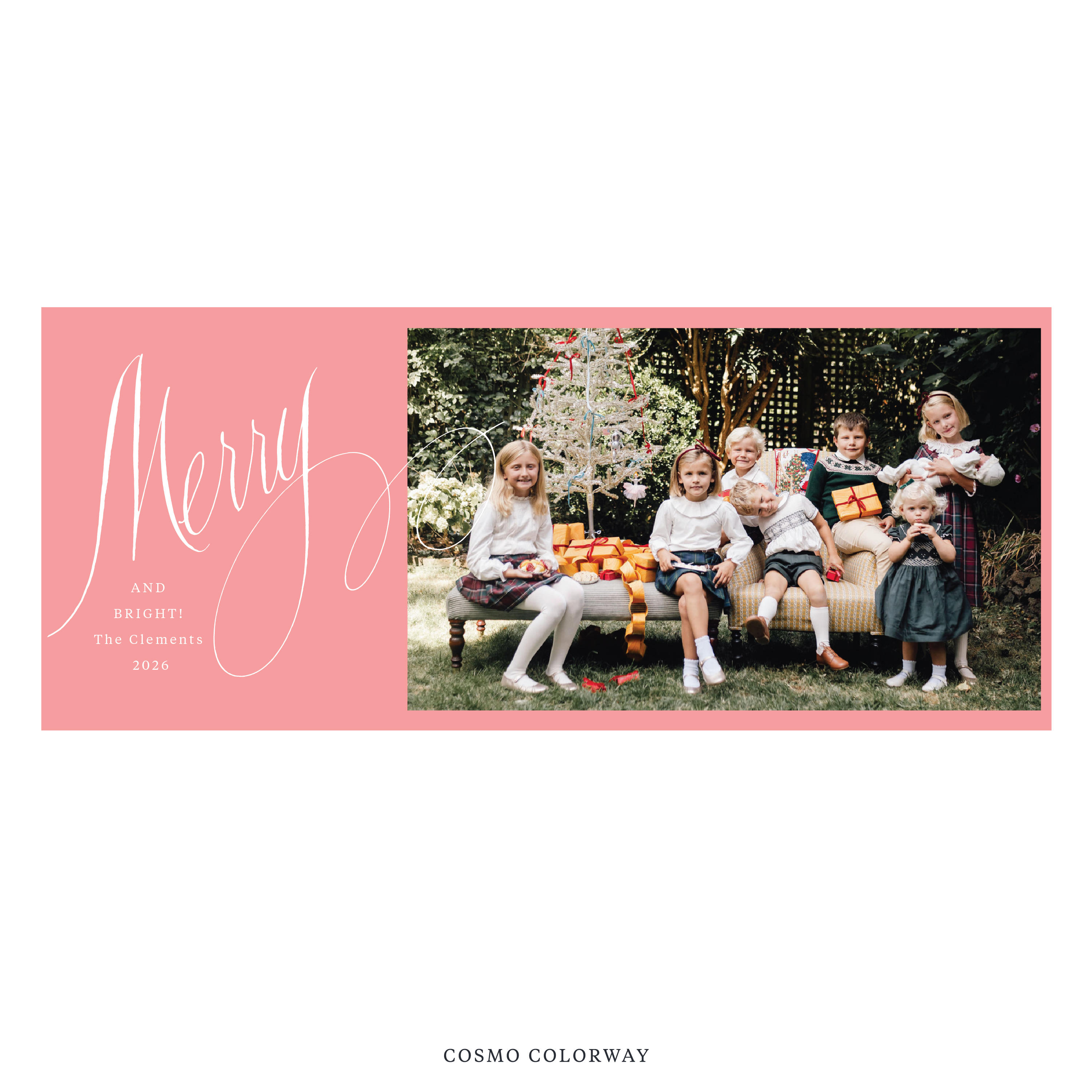 Clement Digital Photo Holiday Card, Skinny
