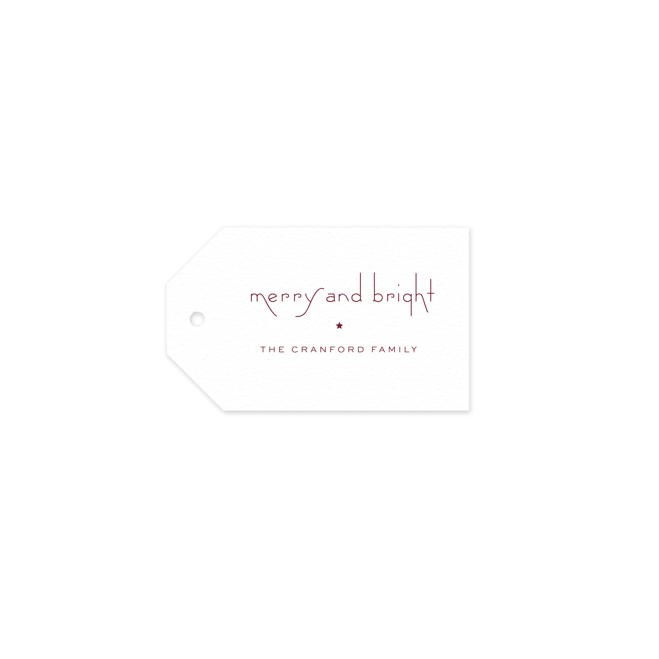Cranford Luggage Letterpress Holiday Gift Tag