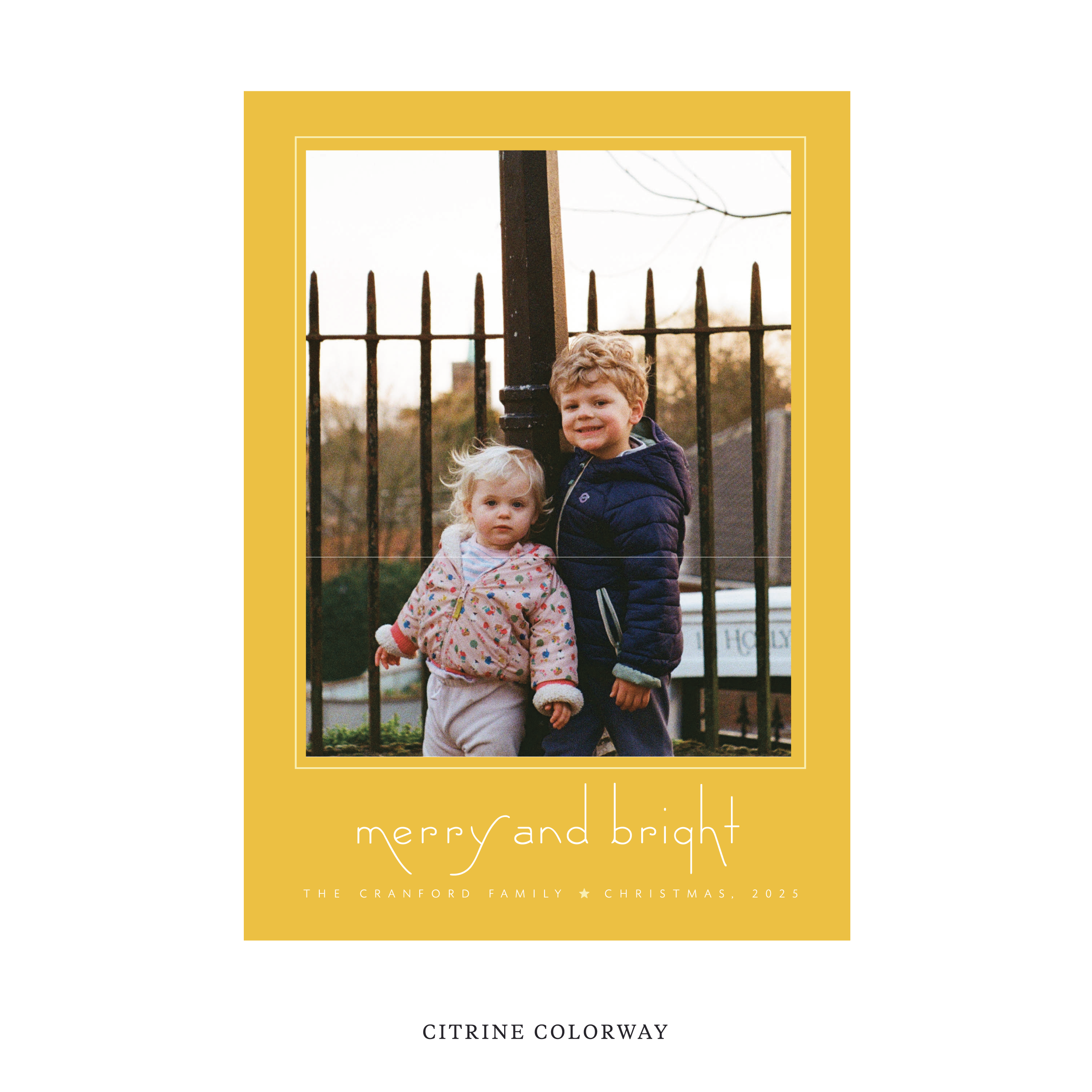 Cranford Classic Flat Print Holiday Card, Large