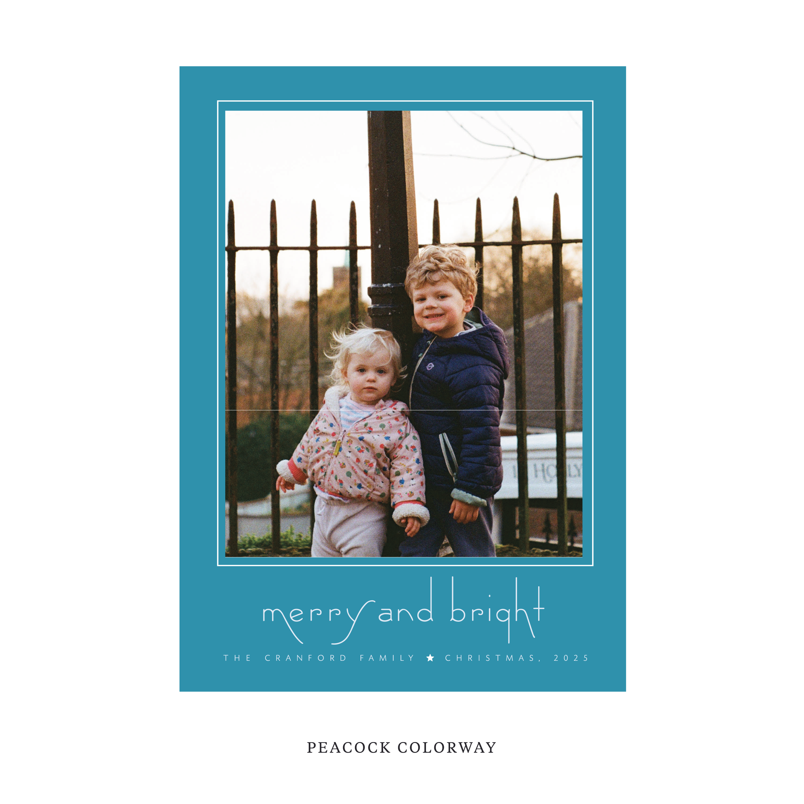 Cranford Classic Flat Print Holiday Card, Large