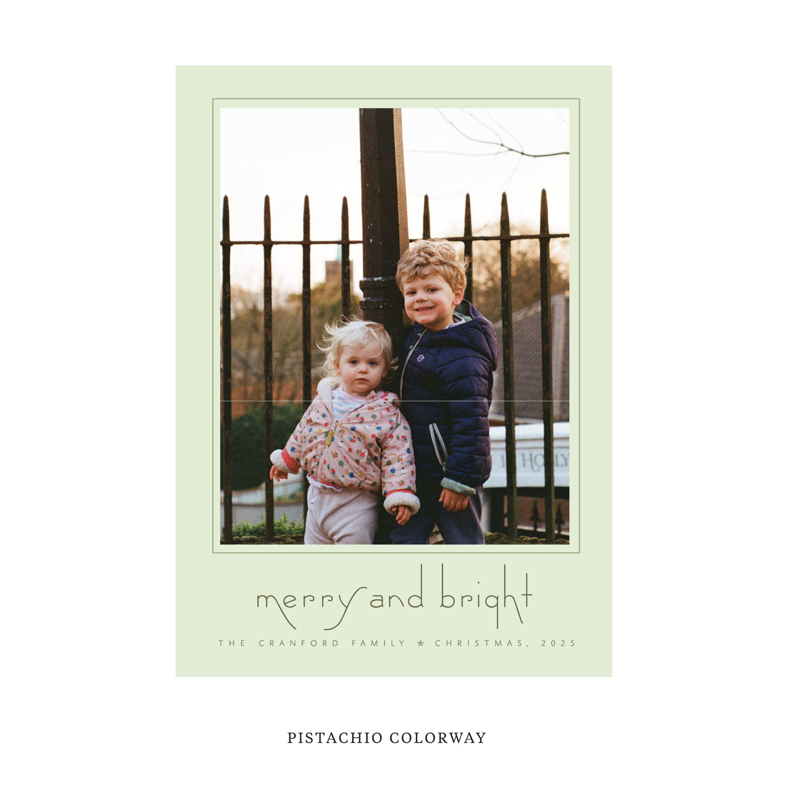 Cranford Classic Flat Print Holiday Card, Large