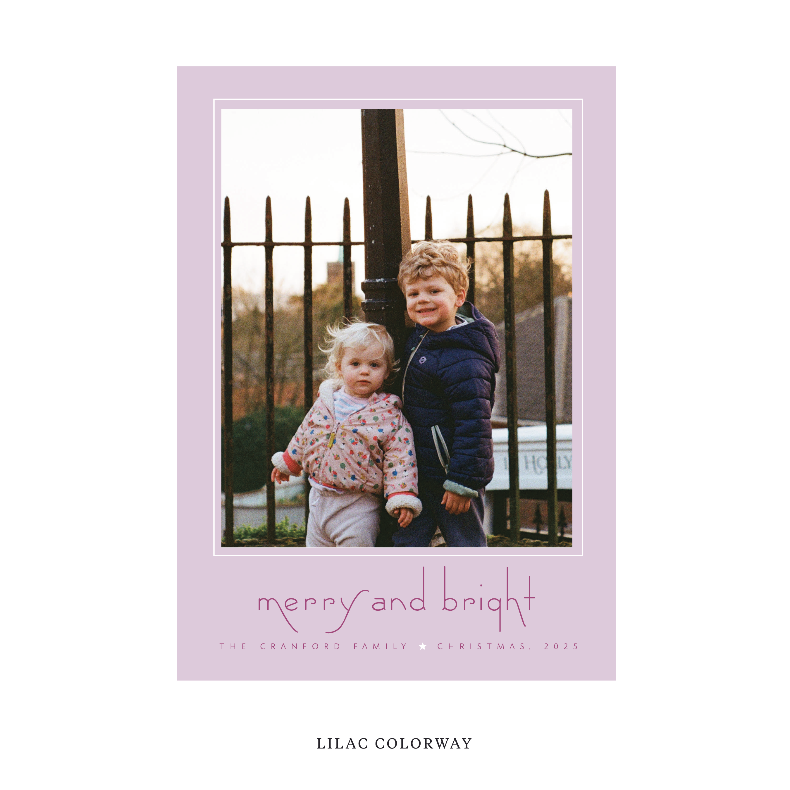 Cranford Classic Flat Print Holiday Card, Large