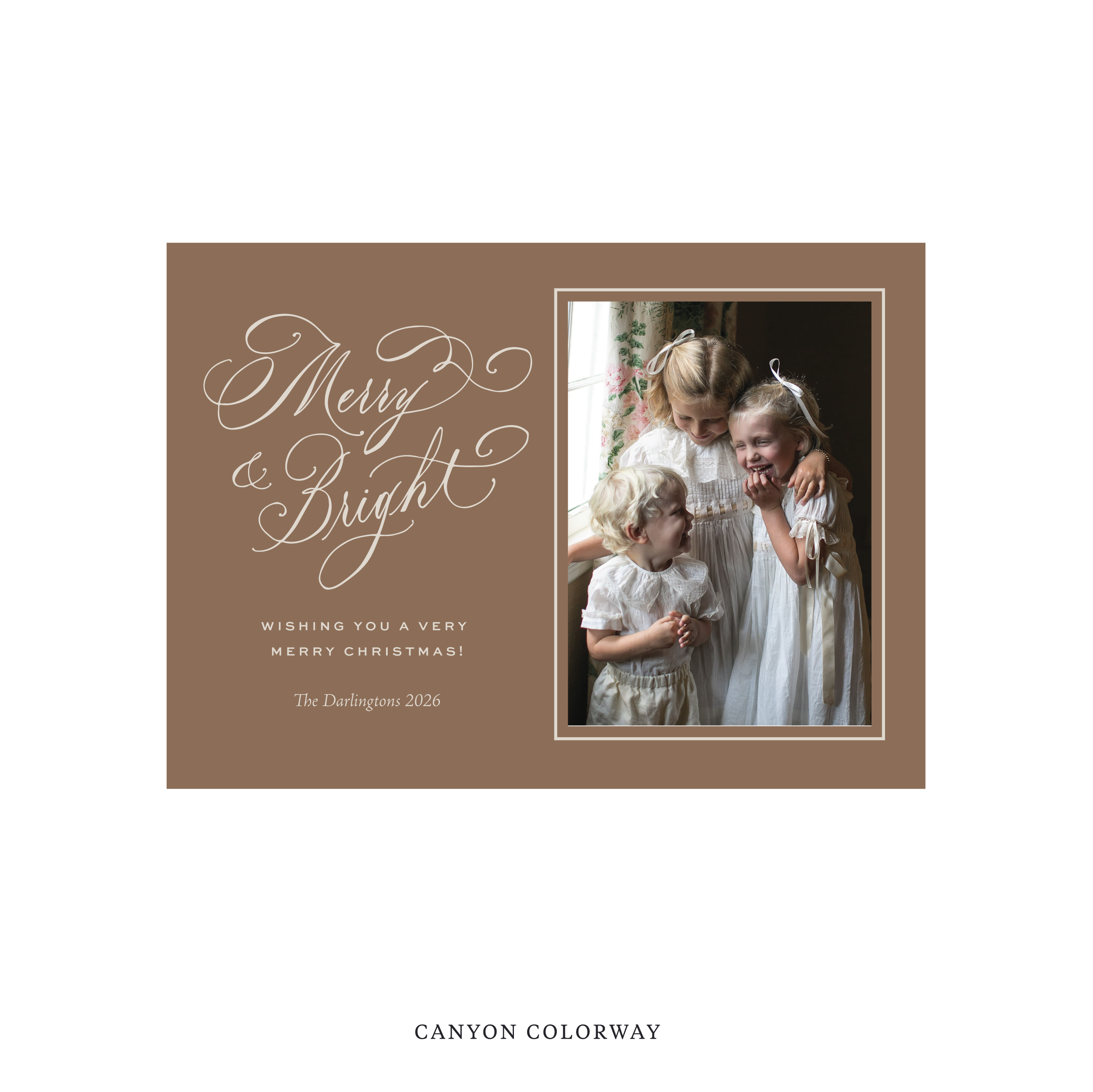 Ellington Classic Flat Print Holiday Card, Medium