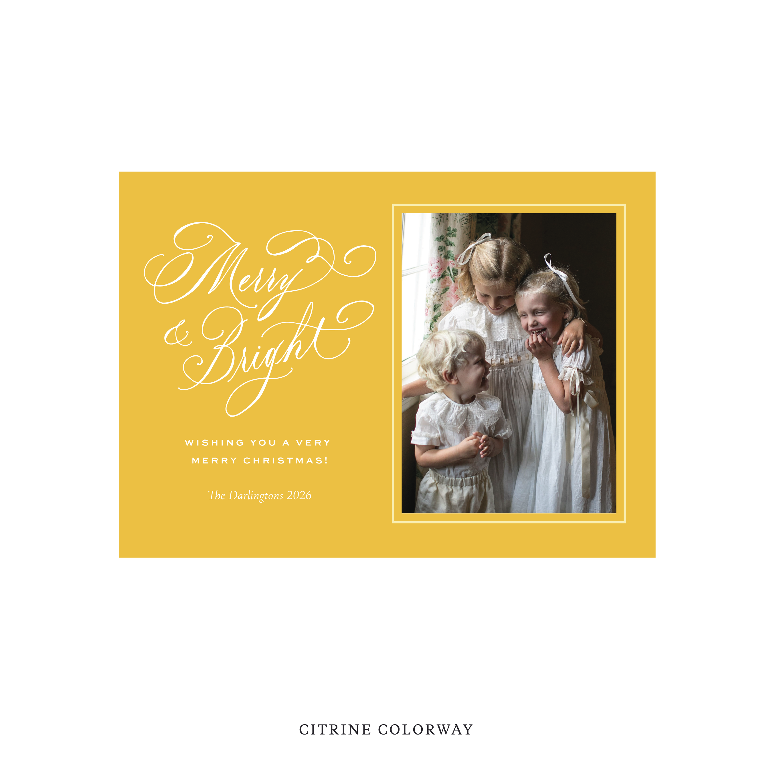 Ellington Classic Flat Print Holiday Card, Medium