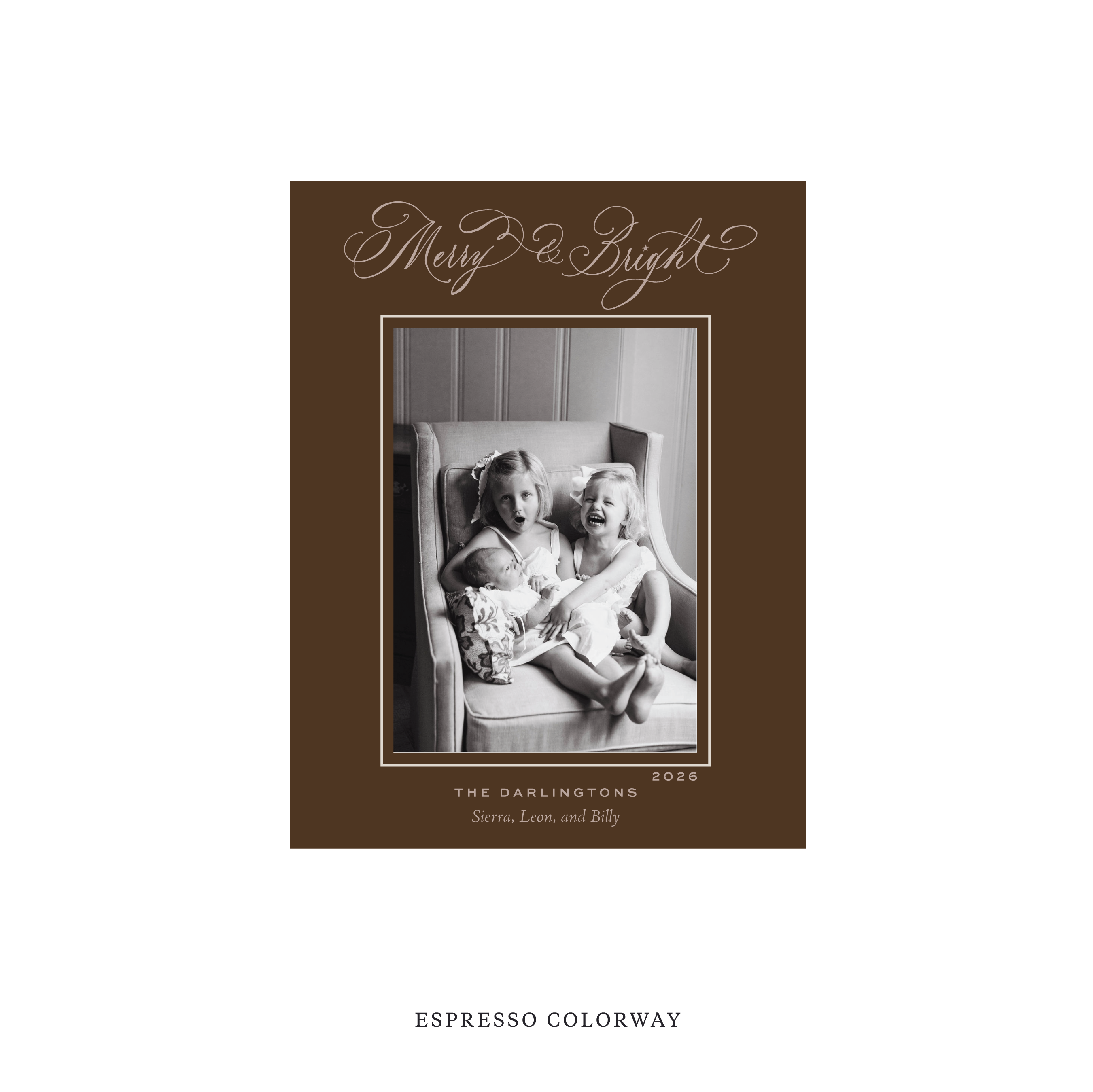 Ellington Classic Flat Print Holiday Card, Small II