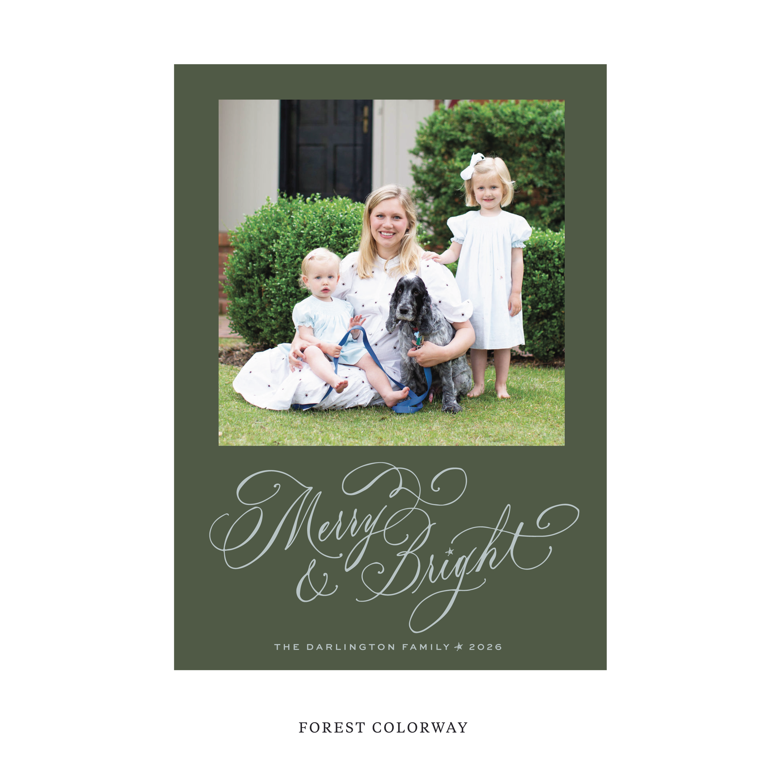 Ellington Classic Flat Print Holiday Card, Large