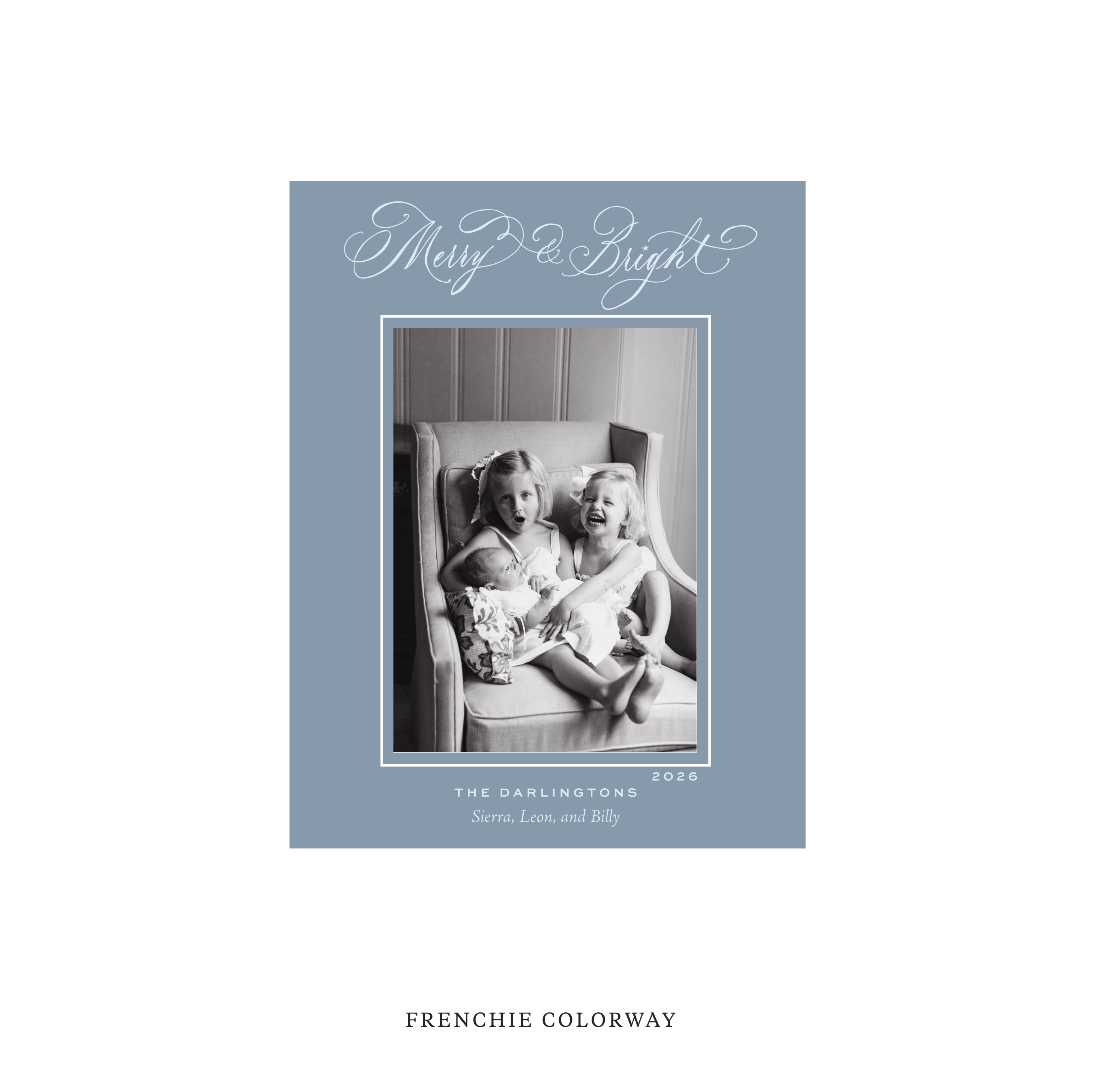 Ellington Classic Flat Print Holiday Card, Small II