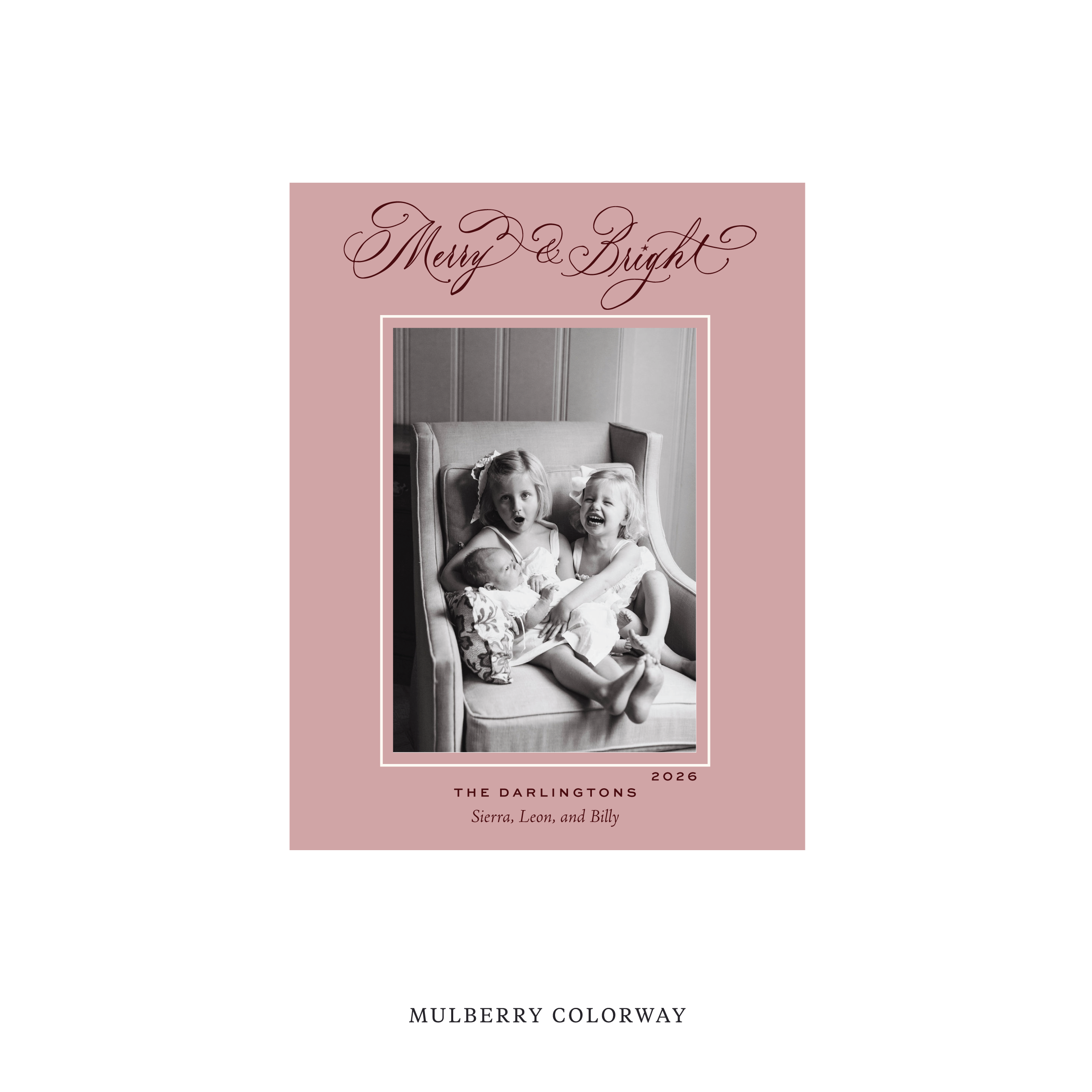 Ellington Classic Flat Print Holiday Card, Small II
