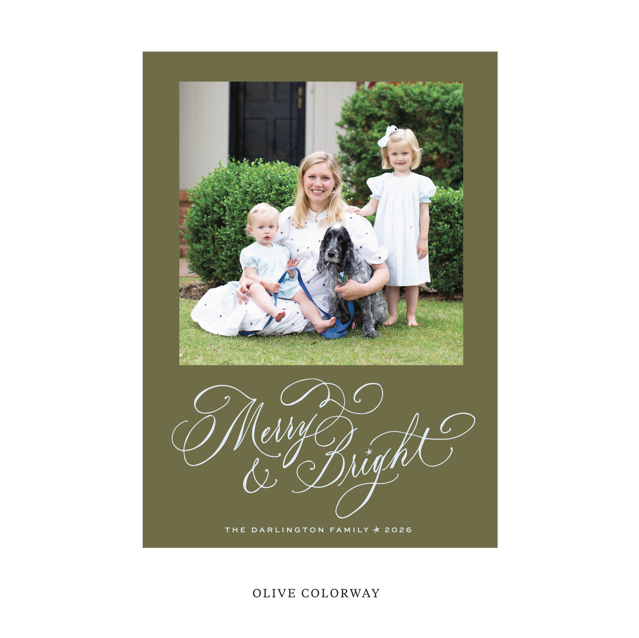Ellington Classic Flat Print Holiday Card, Large