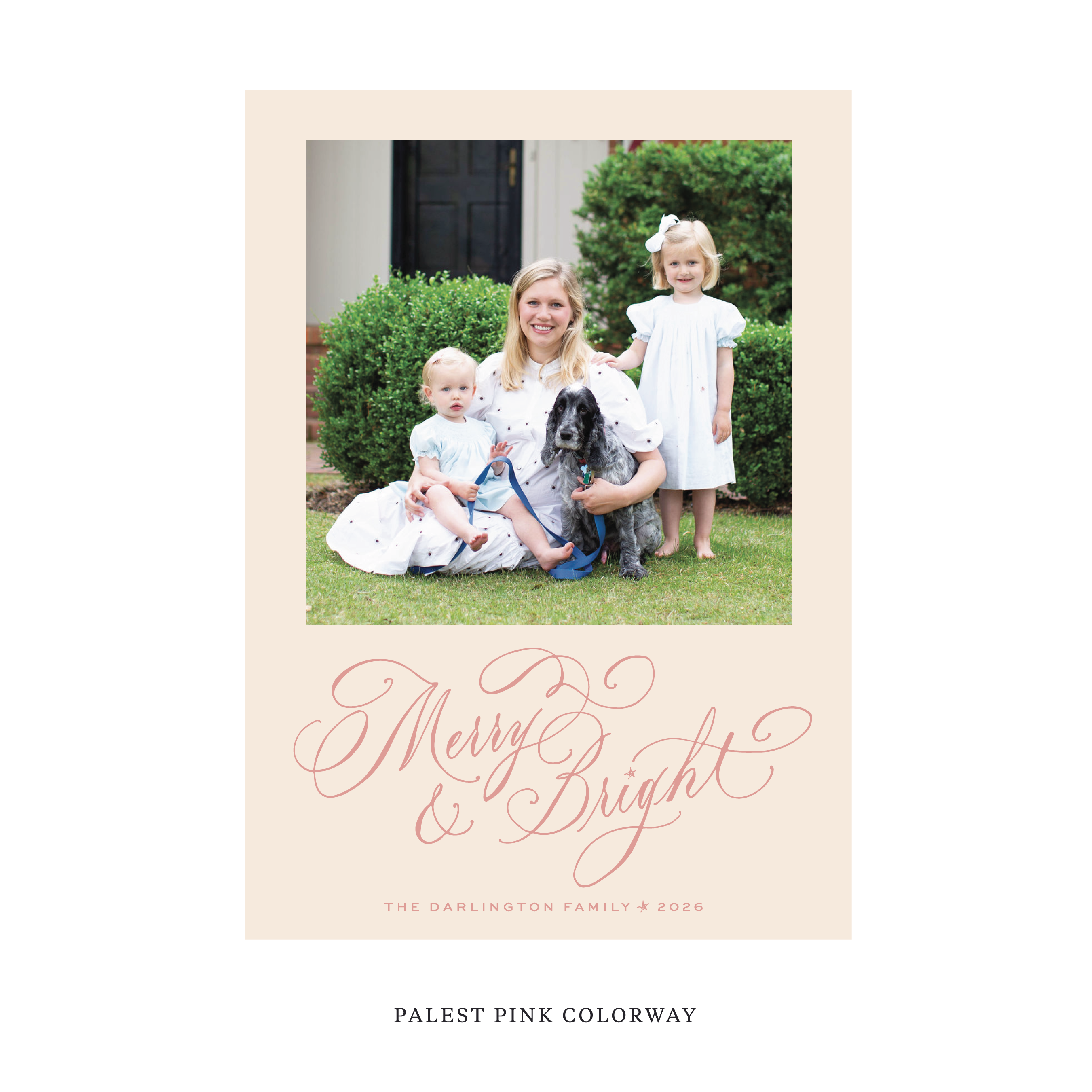Ellington Classic Flat Print Holiday Card, Large