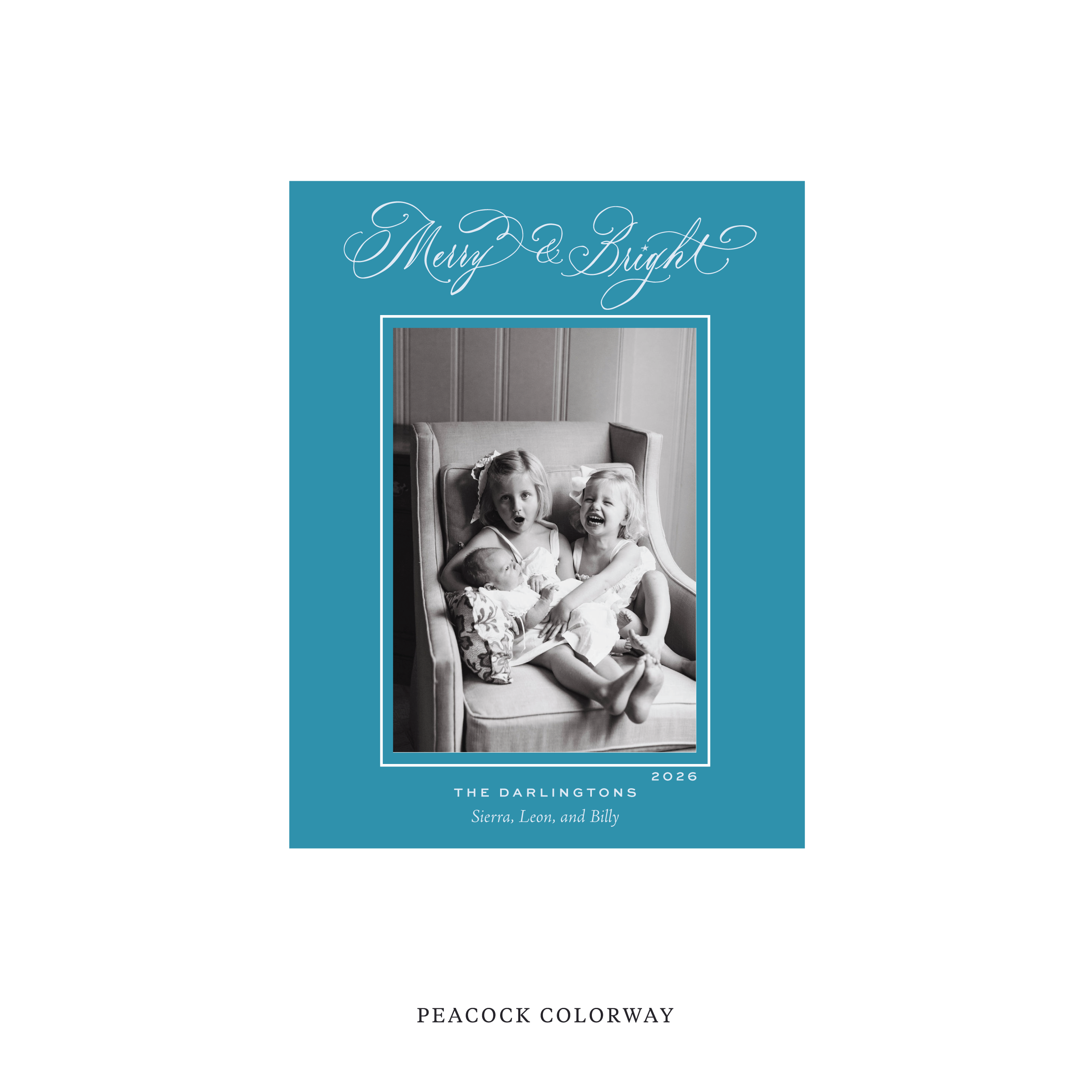 Ellington Classic Flat Print Holiday Card, Small II