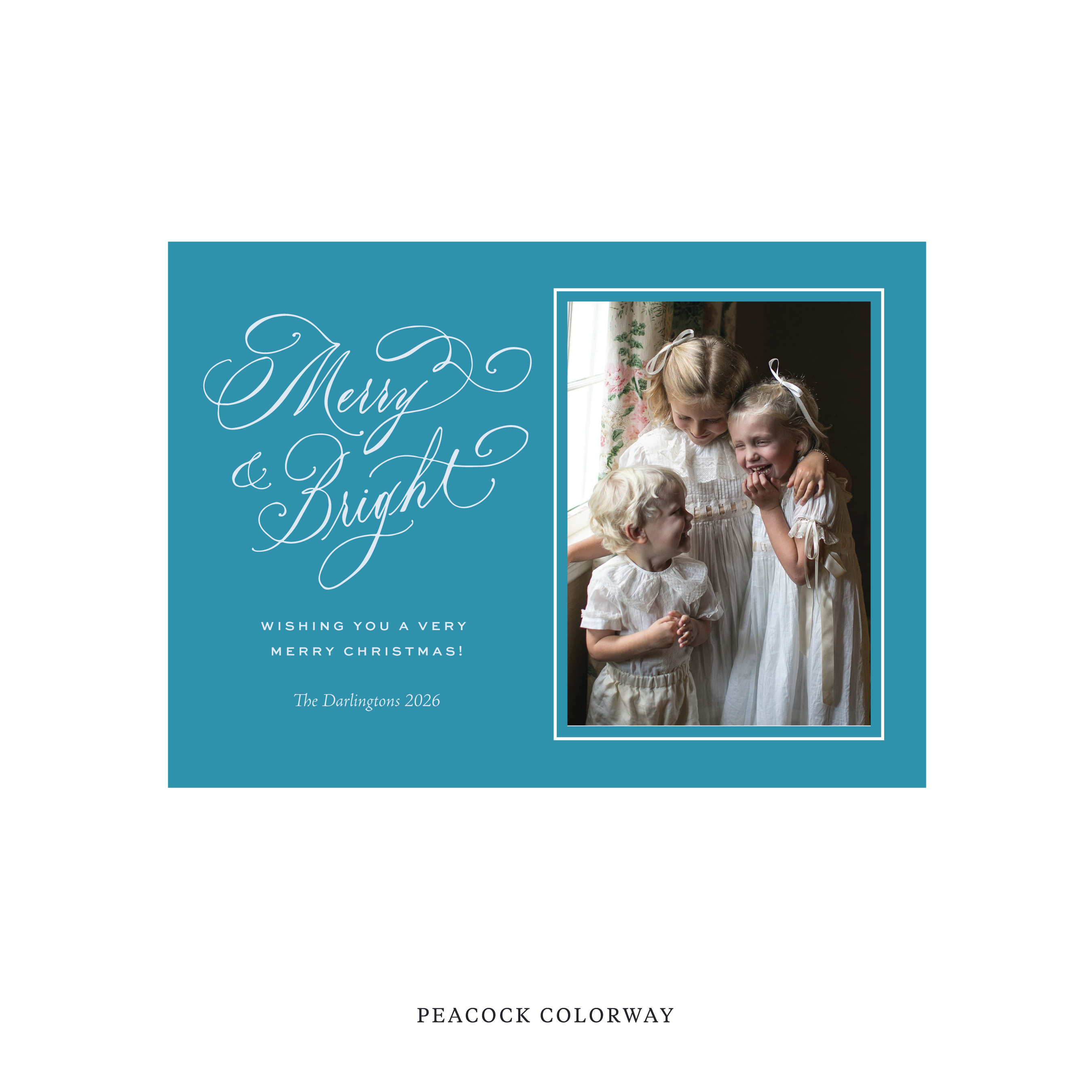 Ellington Classic Flat Print Holiday Card, Medium